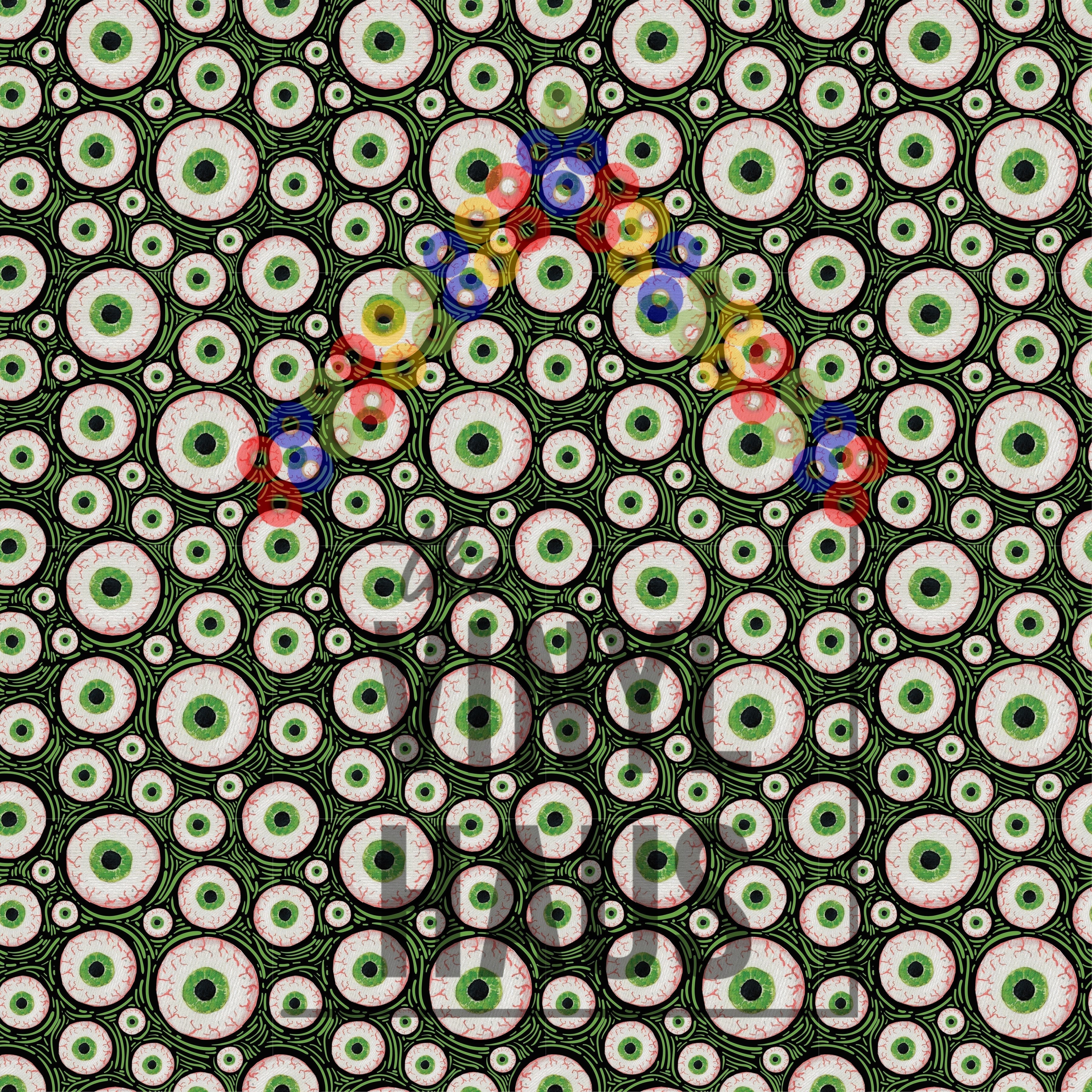 Eyeballs Halloween Pattern Vinyl 12" x 12" - The Vinyl Haus Main image