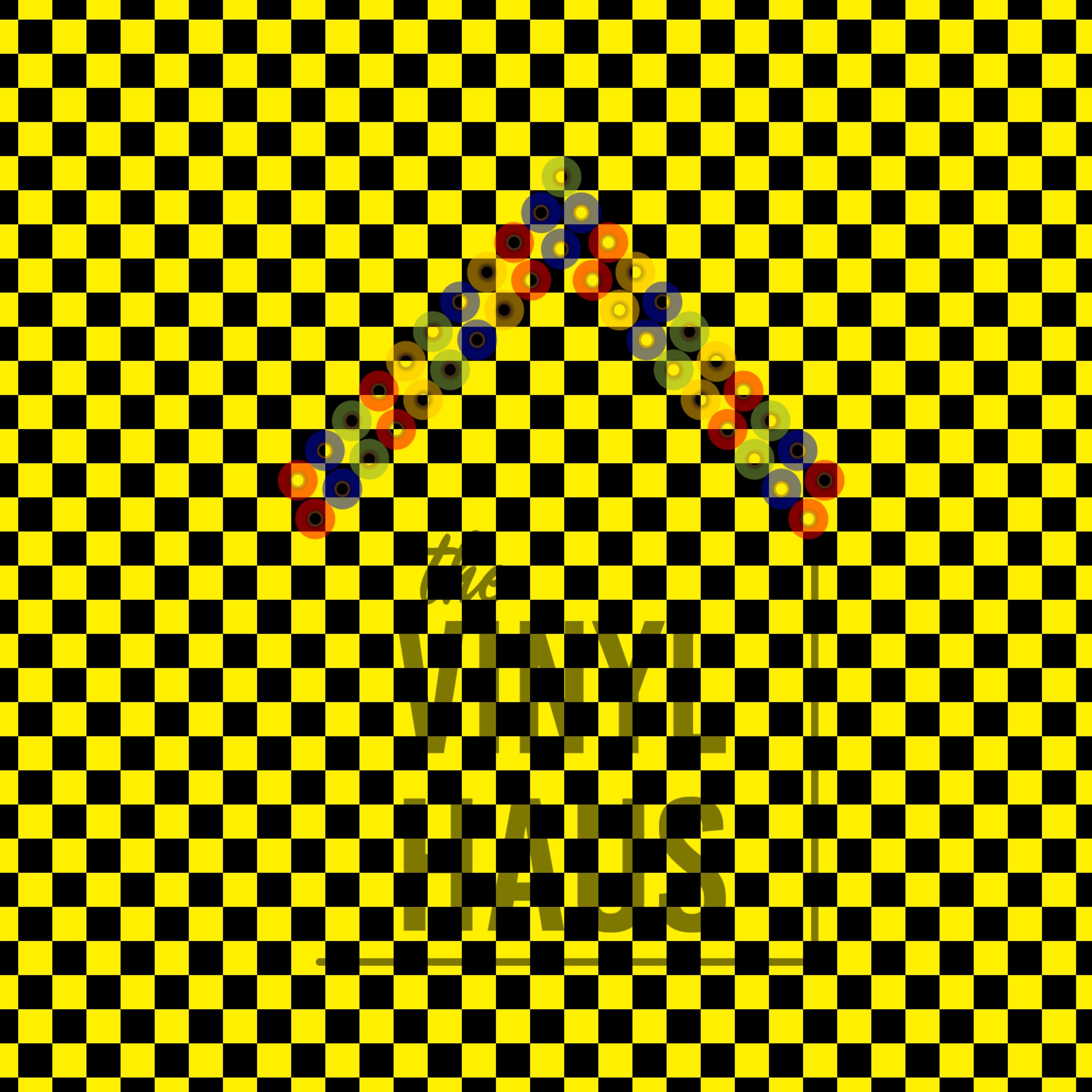 Yellow and Black Checkered Pattern Vinyl 12" x 12" - The Vinyl Haus Main image