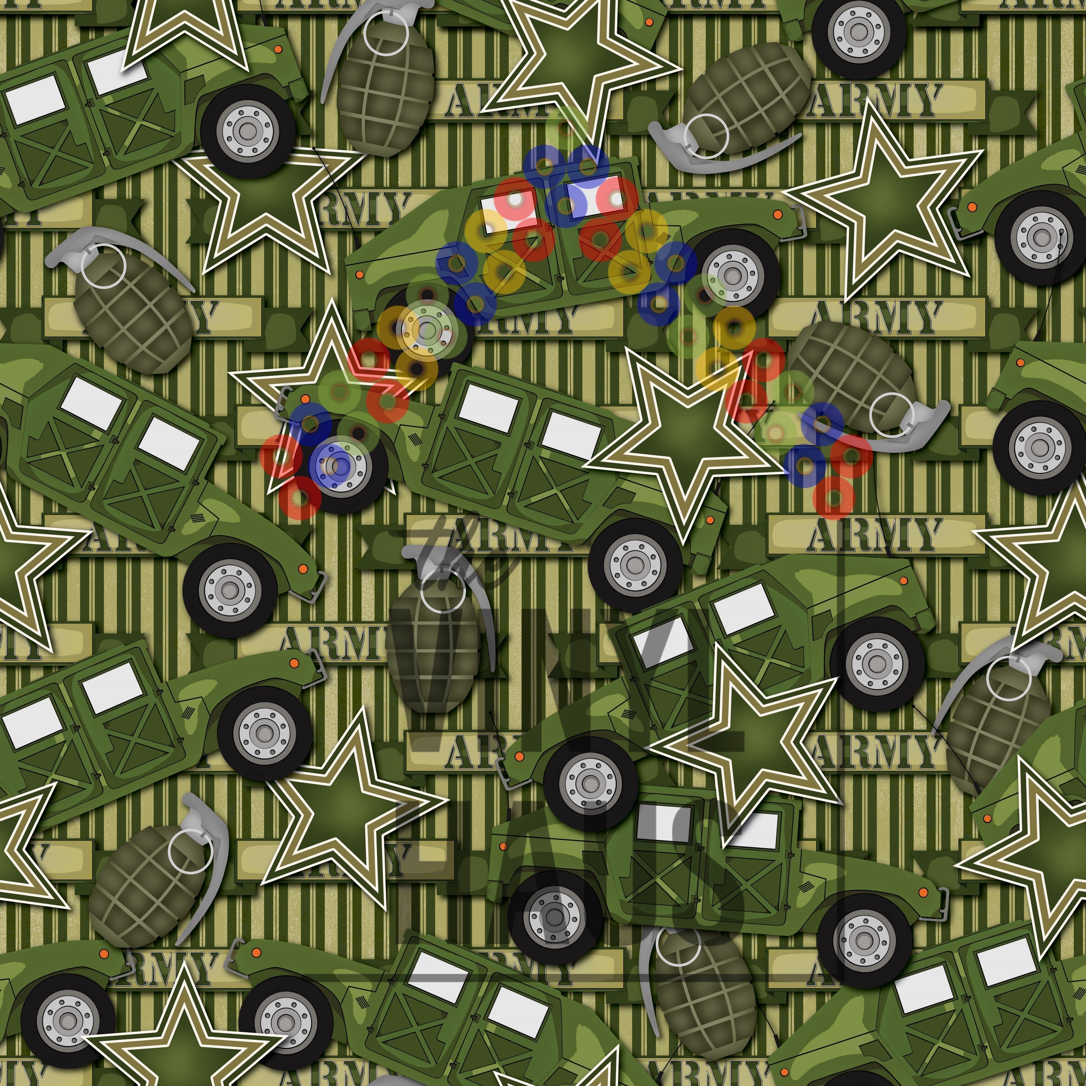 All Things Army Pattern Vinyl 12" x 12" - The Vinyl Haus