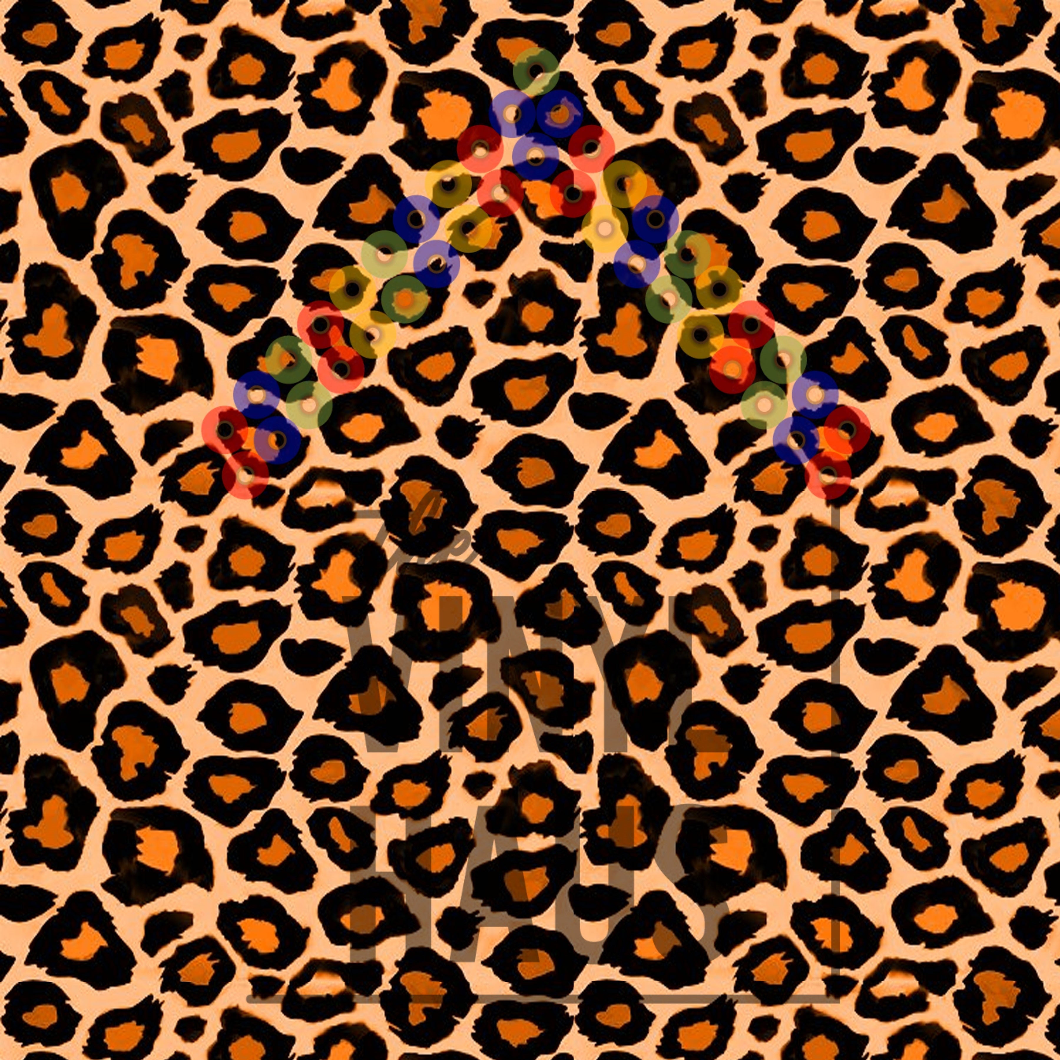Orange and Tan Leopard Pattern Vinyl 12" x 12" - The Vinyl Haus Main image