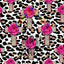 Cheetah with Cross and Rose Pattern Vinyl 12" x 12" - The Vinyl Haus