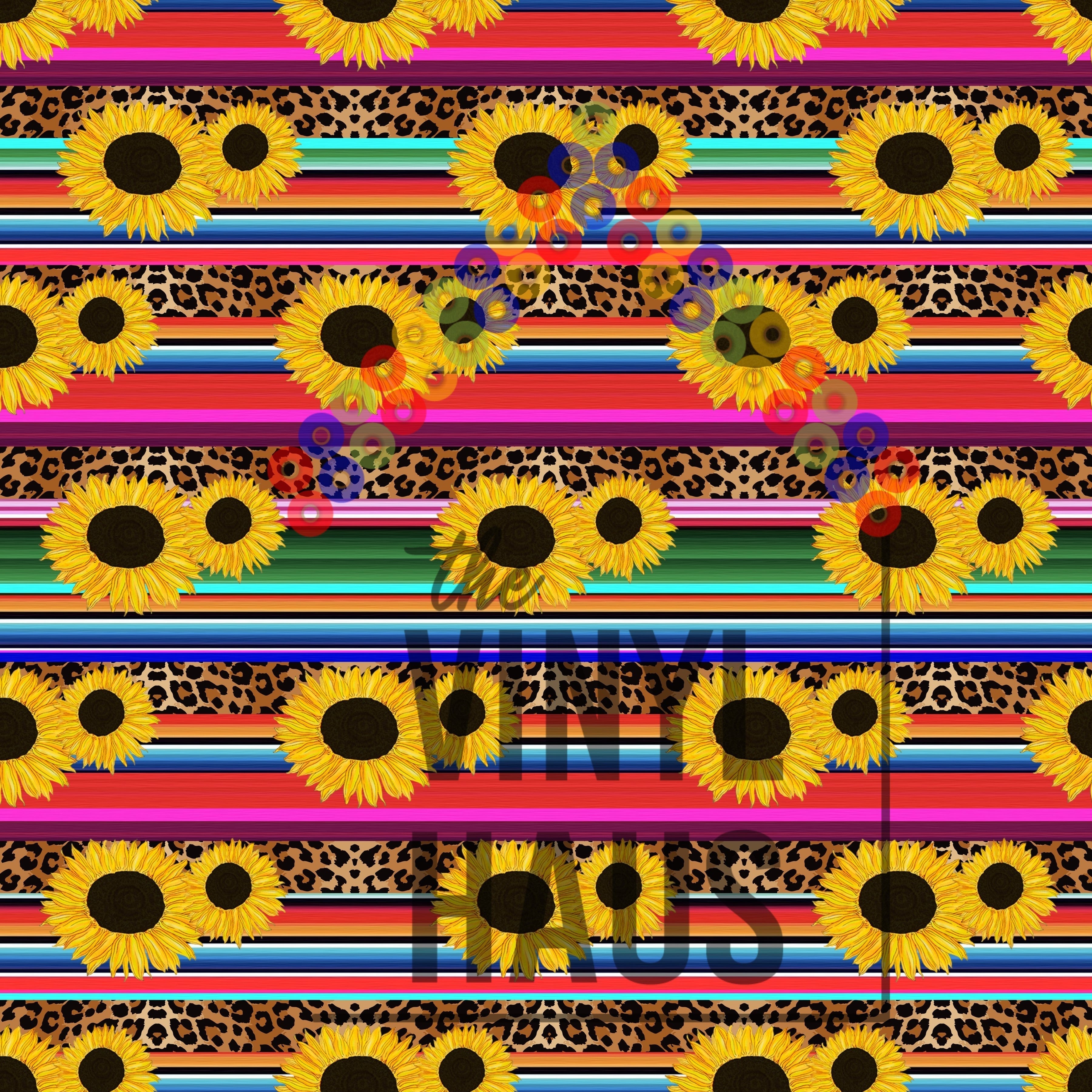 Serape, Cheetah, Sunflower Pattern Vinyl 12" x 12" - The Vinyl Haus