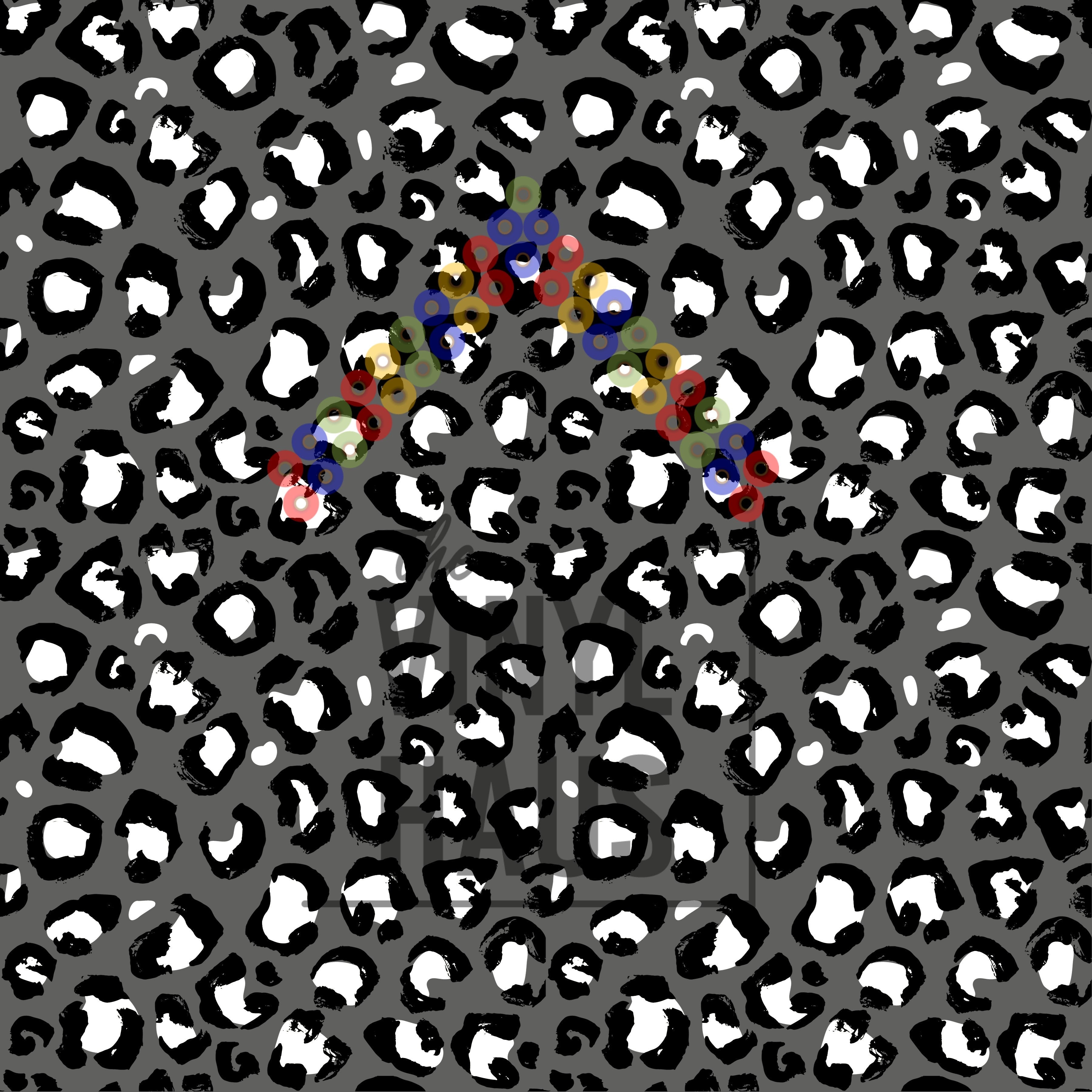 Charcoal Cheetah Print Pattern Vinyl 12" x 12" - The Vinyl Haus