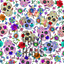 Sugar Skull White Background Pattern Vinyl 12" x 12" - The Vinyl Haus