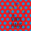Blue Polka Dot Red background Pattern Vinyl 12" x 12" - The Vinyl Haus