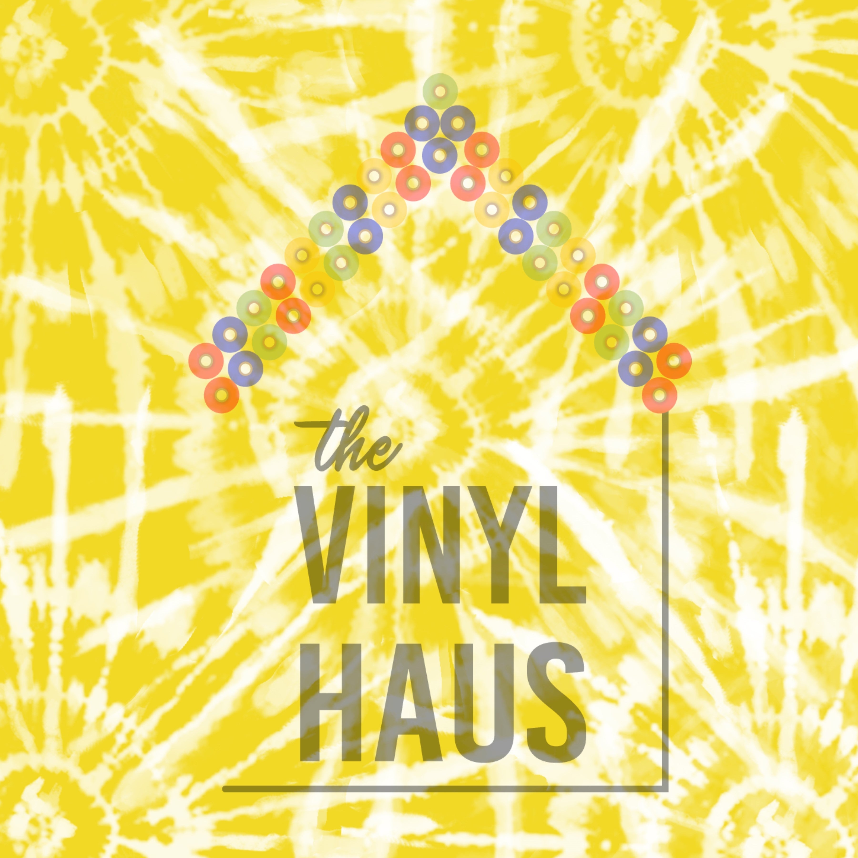 Yellow and White Tie Dye Pattern Vinyl 12" x 12" - The Vinyl Haus Main image