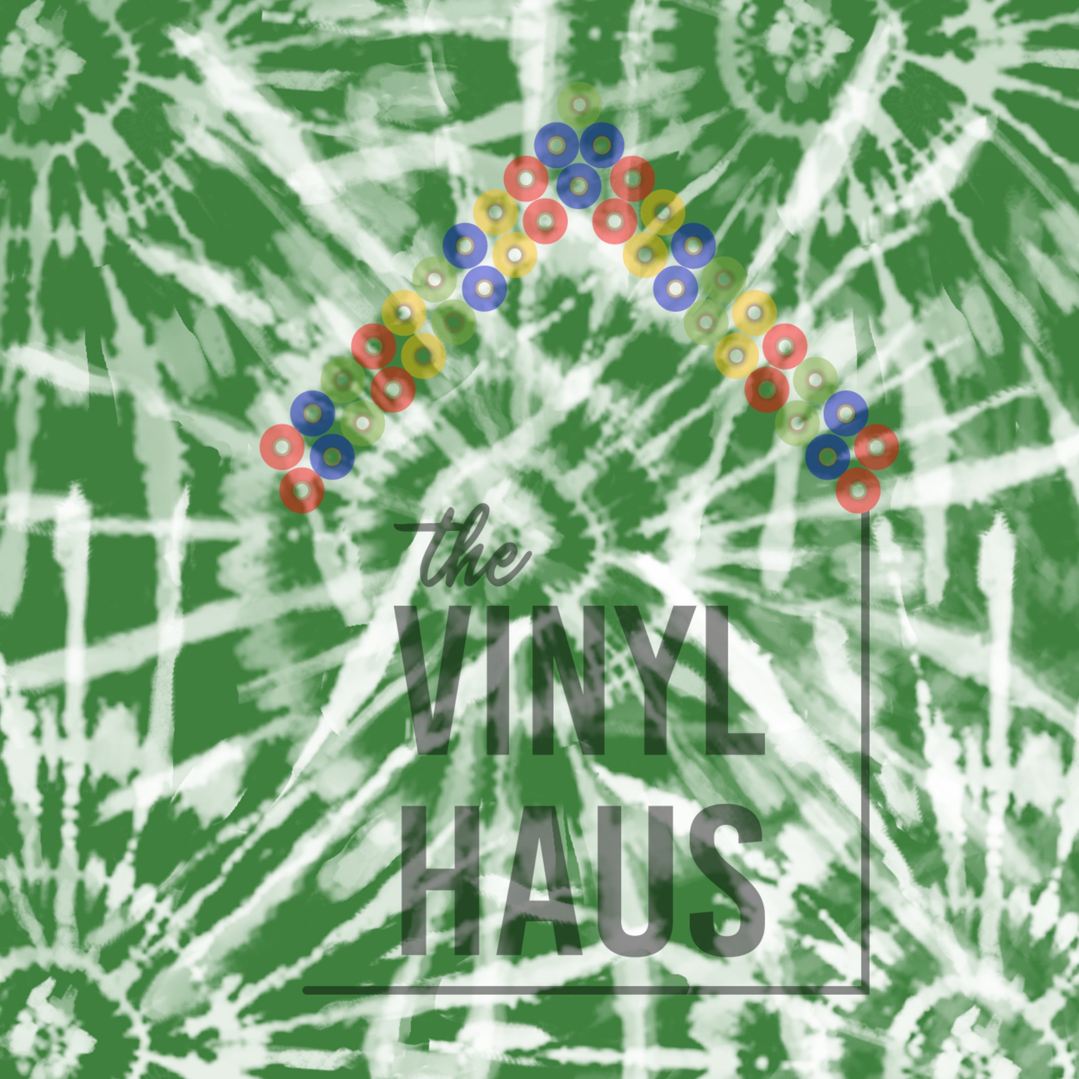 Green and White Tie Dye Pattern Vinyl 12" x 12" - The Vinyl Haus Main image