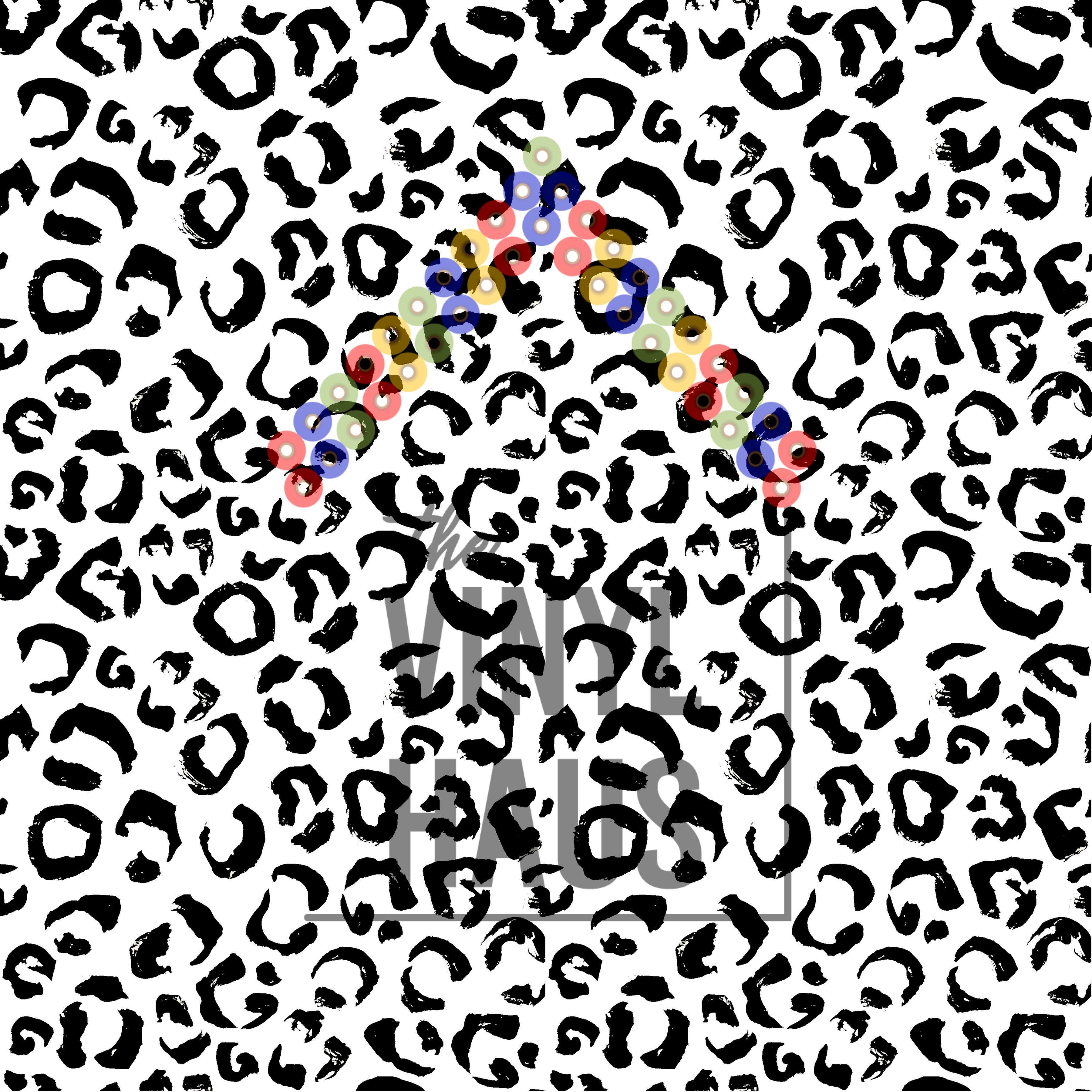 White Cheetah Print Pattern Vinyl 12" x 12" - The Vinyl Haus