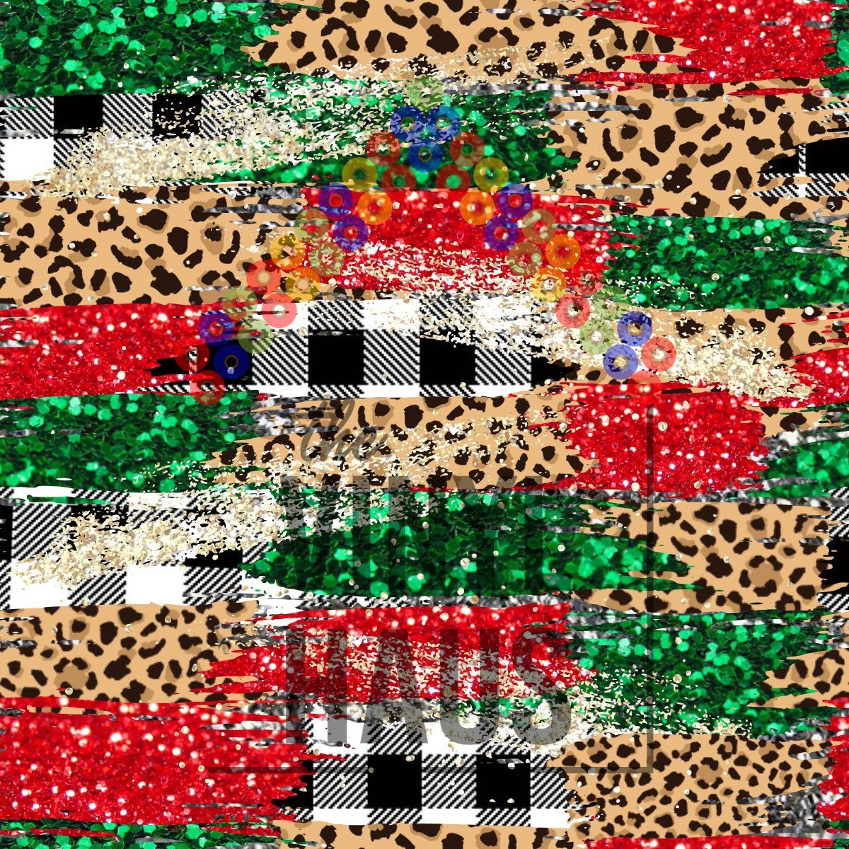 Christmas Brushstrokes Pattern Vinyl 12" x 12" - The Vinyl Haus Main image