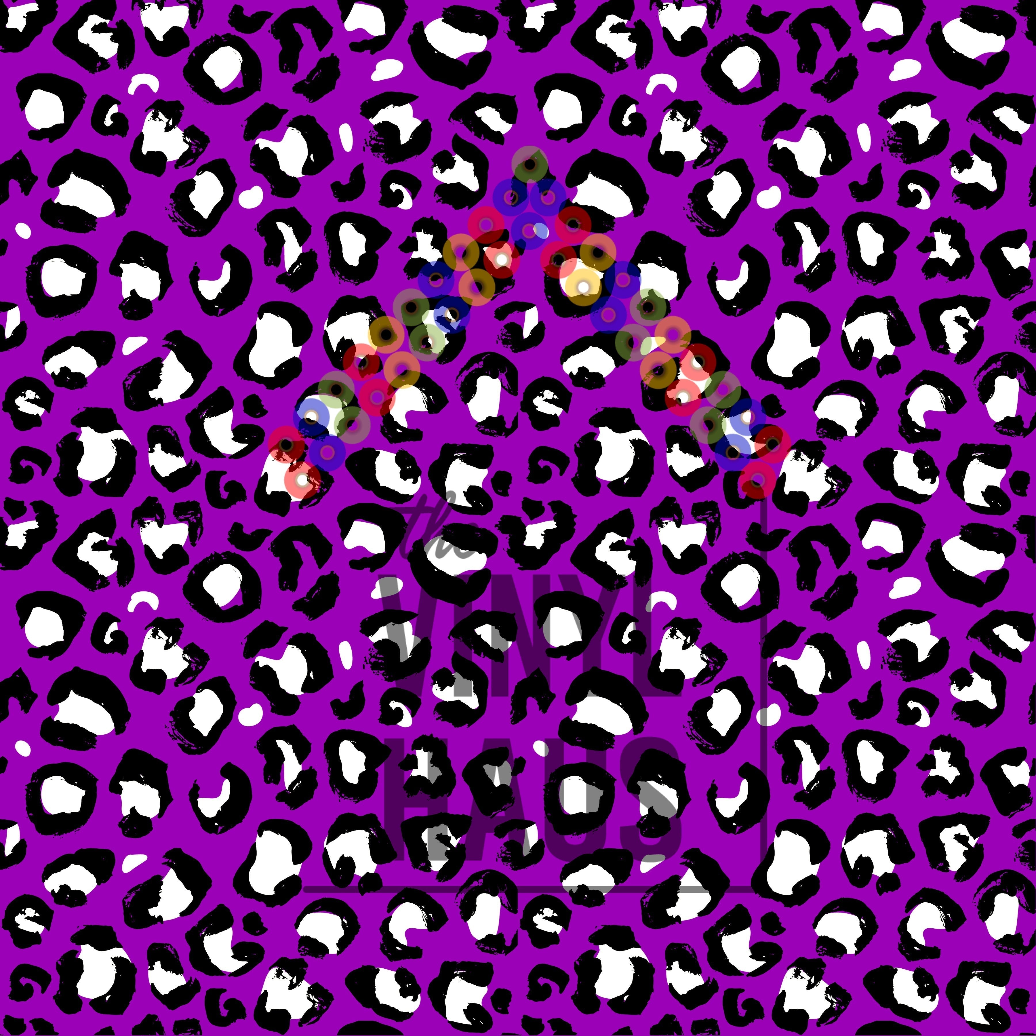 Purple Cheetah Print Pattern Vinyl 12" x 12" - The Vinyl Haus Main image