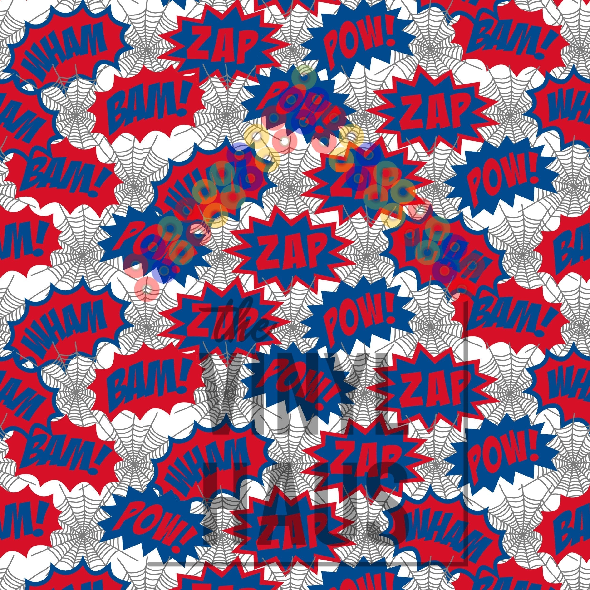Super Hero Words Pattern Vinyl 12" x 12" - The Vinyl Haus