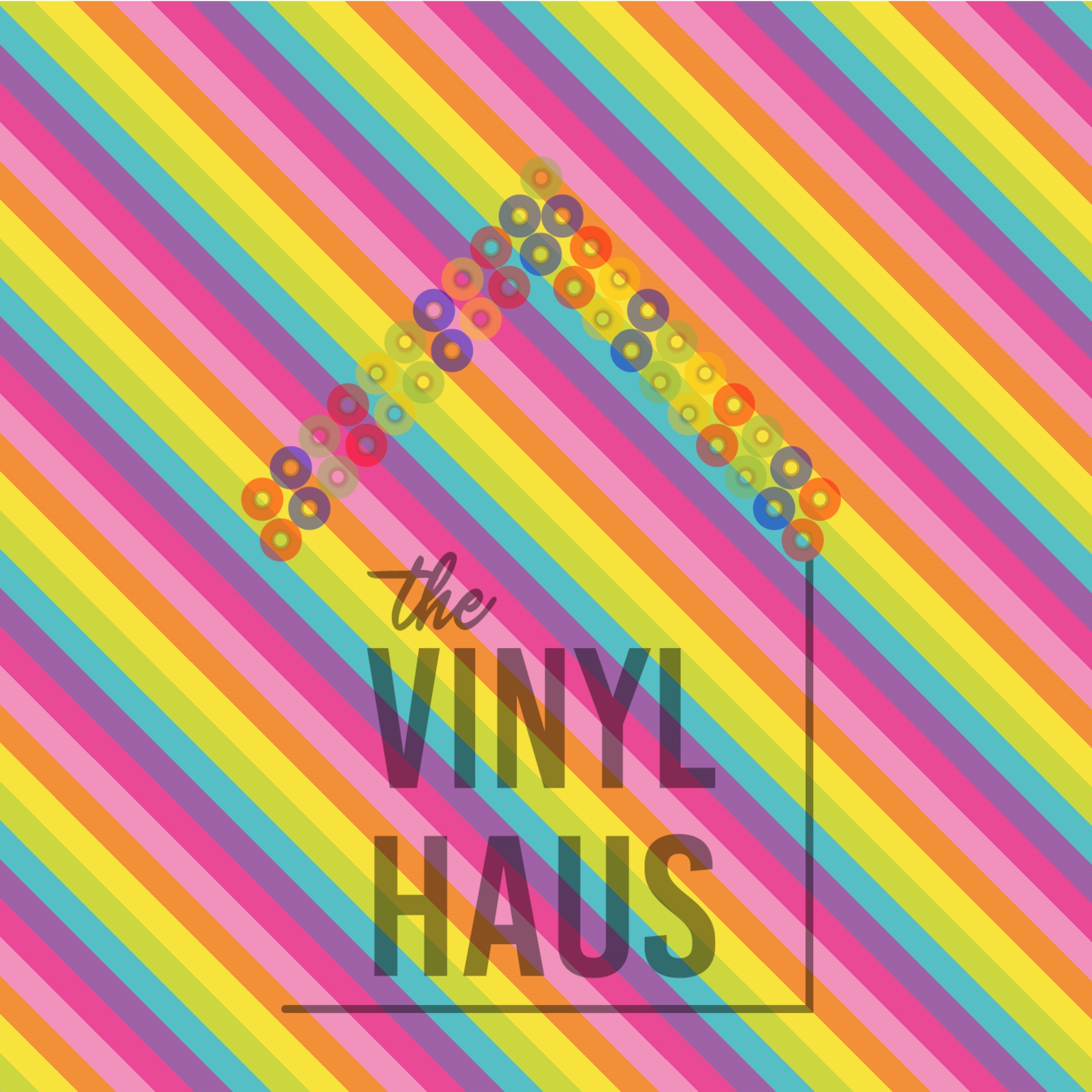 Pastel Diagonal Lines Pattern Vinyl 12" x 12" - The Vinyl Haus Main image