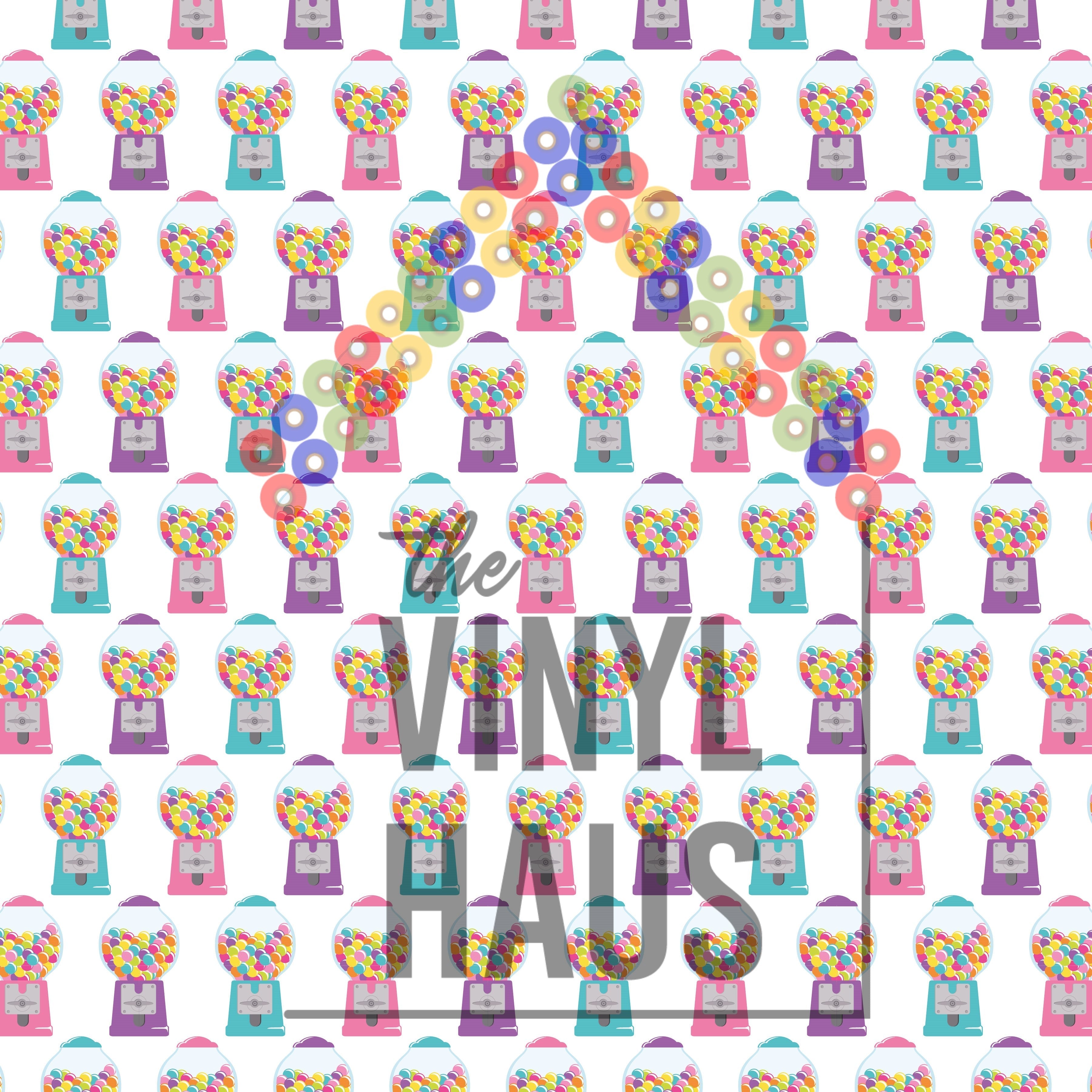 Candy Gum Balls Pattern Vinyl 12" x 12" - The Vinyl Haus Main image