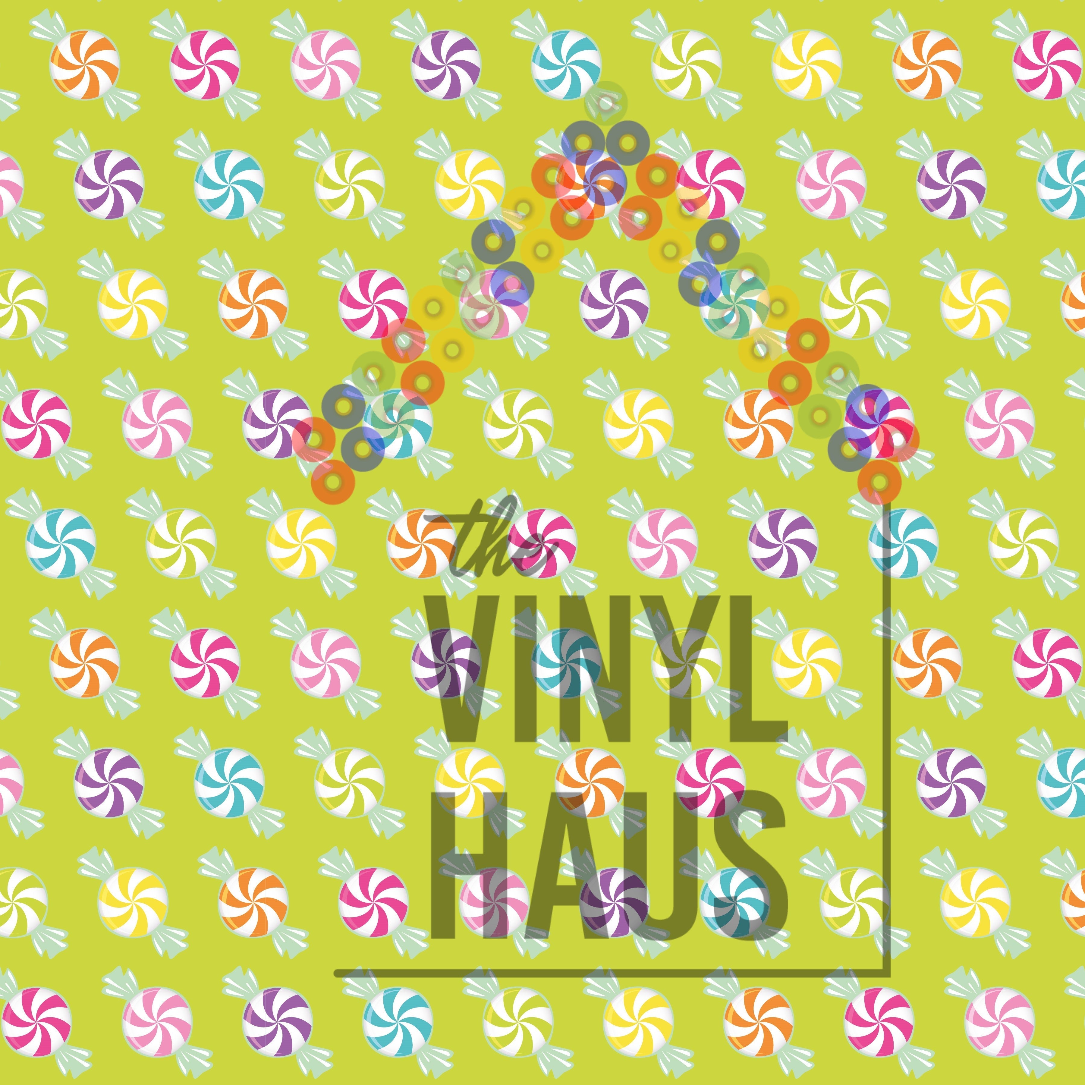 Candy Mint Pattern Vinyl 12" x 12" - The Vinyl Haus Main image