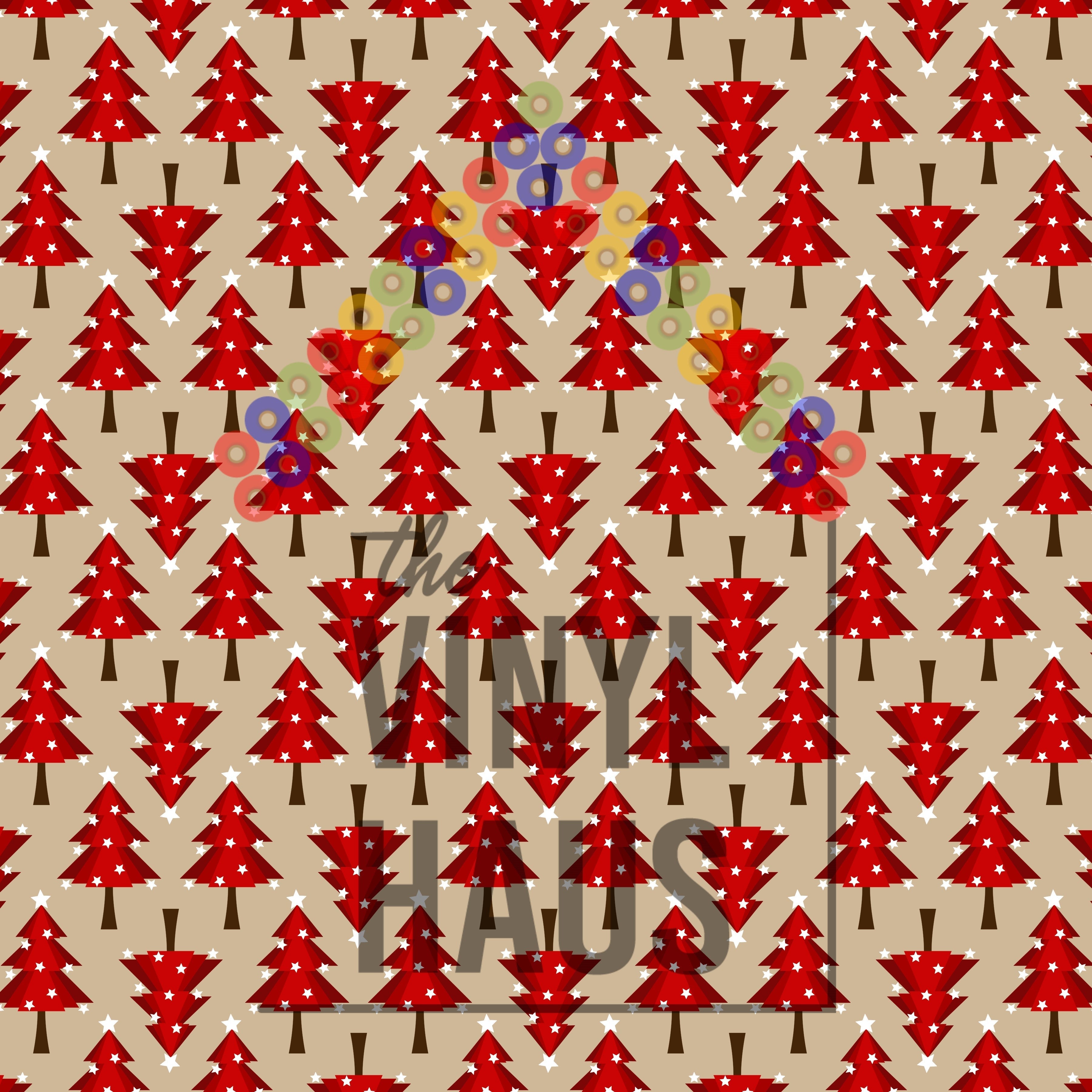 Christmas Trees Pattern Vinyl 12" x 12" - The Vinyl Haus