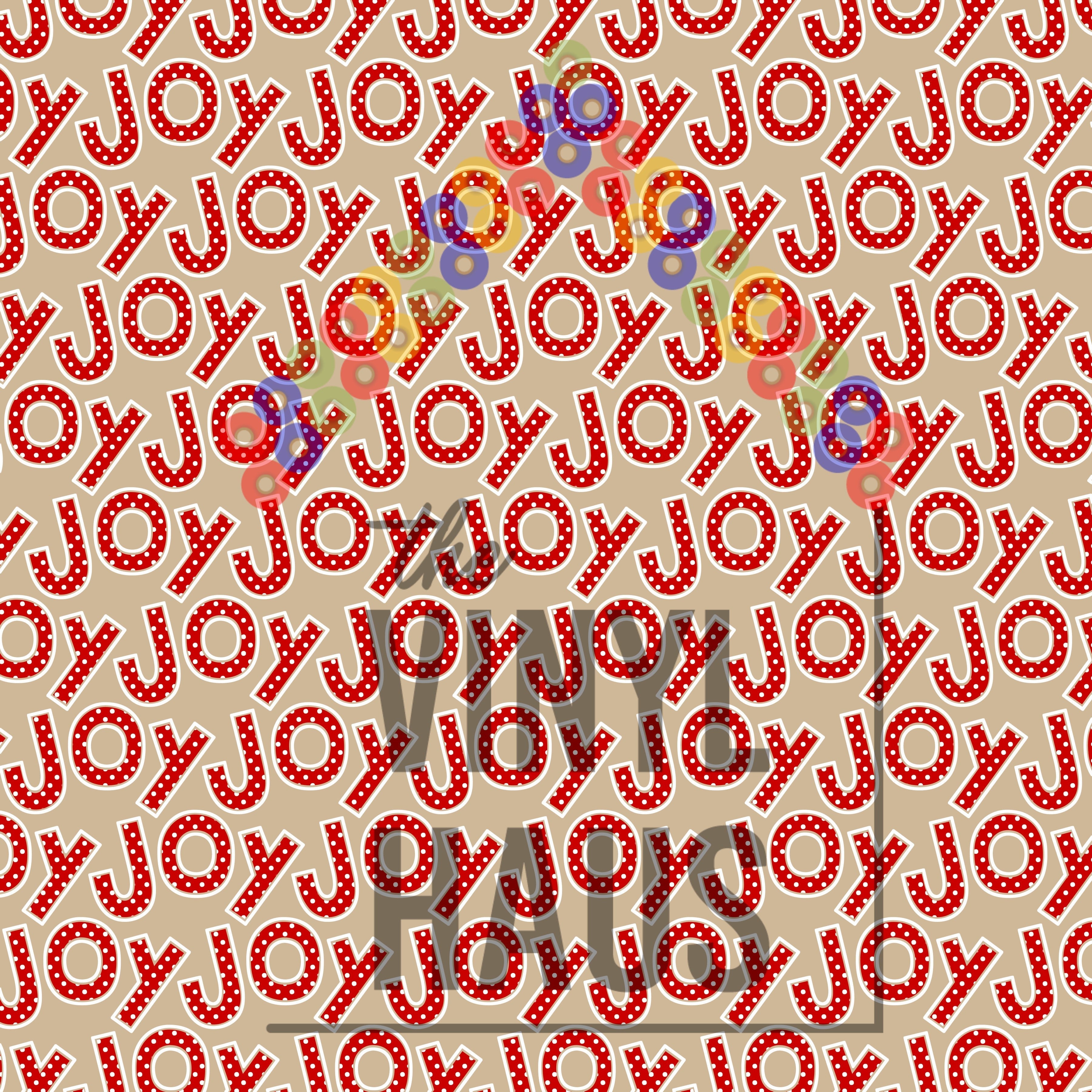 JOY Pattern Vinyl 12" x 12" - The Vinyl Haus