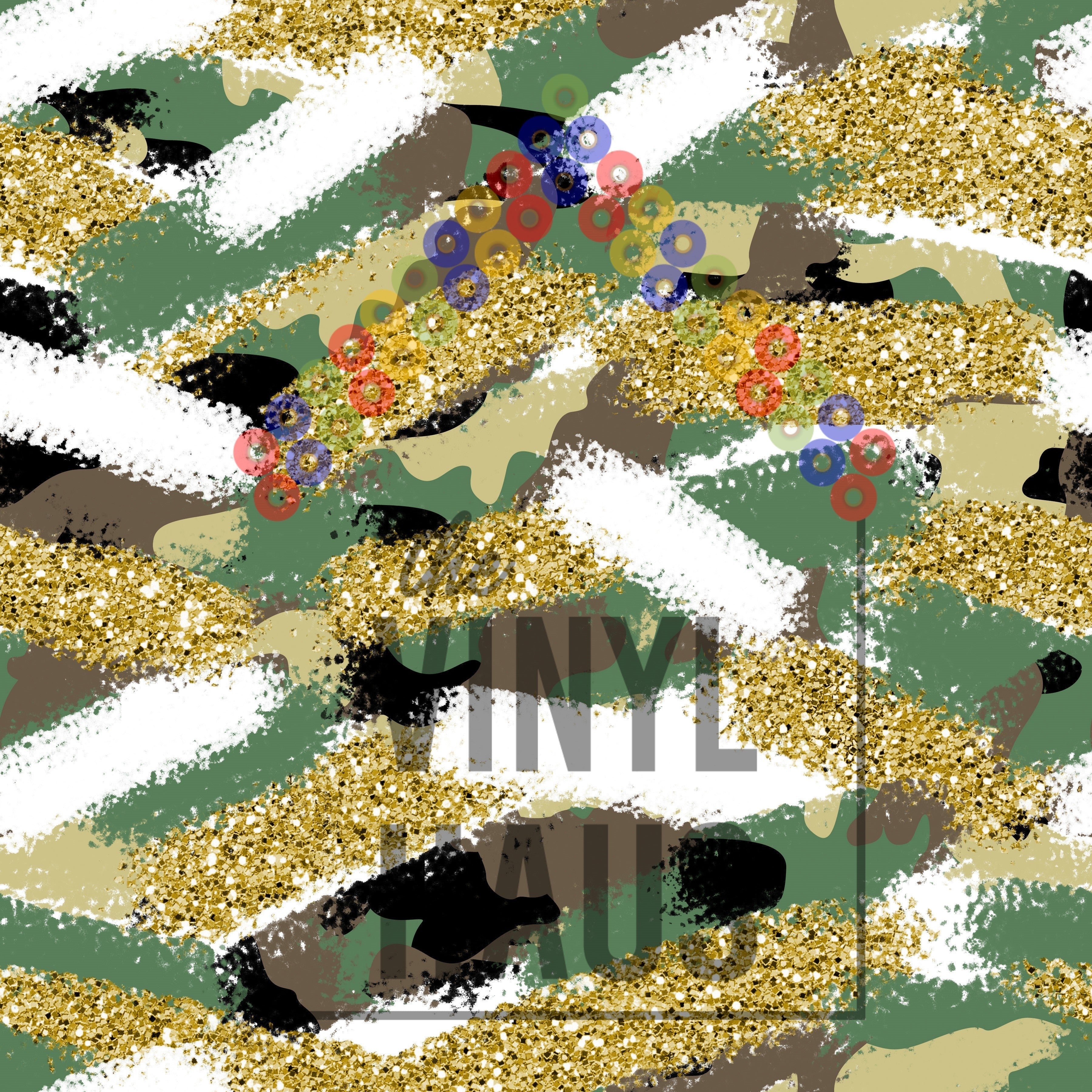 Brushstroke Camouflage Pattern Vinyl 12" x 12" - The Vinyl Haus