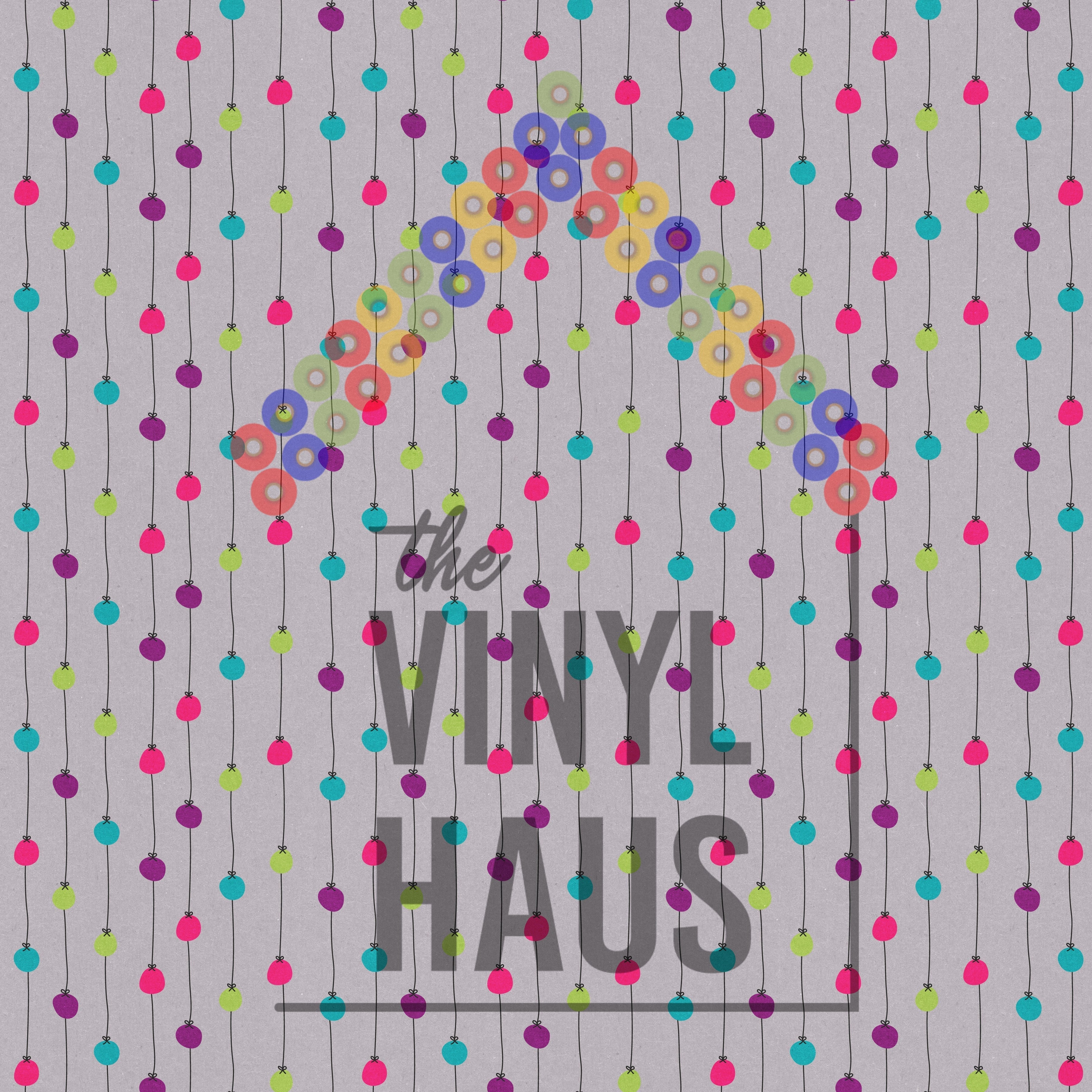 Christmas String Lights Pattern Vinyl 12" x 12" - The Vinyl Haus Main image