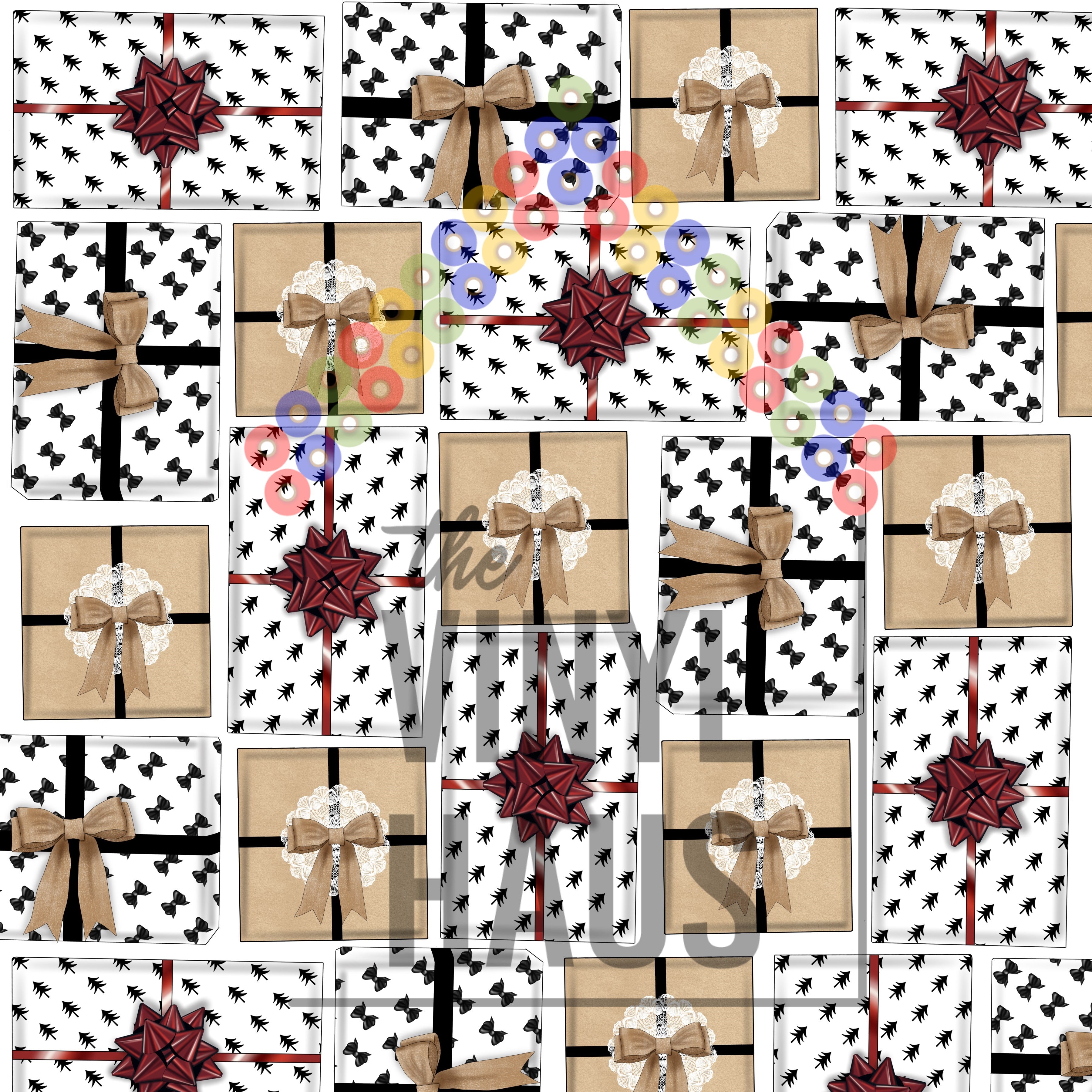 Christmas Presents Pattern Vinyl 12" x 12" - The Vinyl Haus Main image