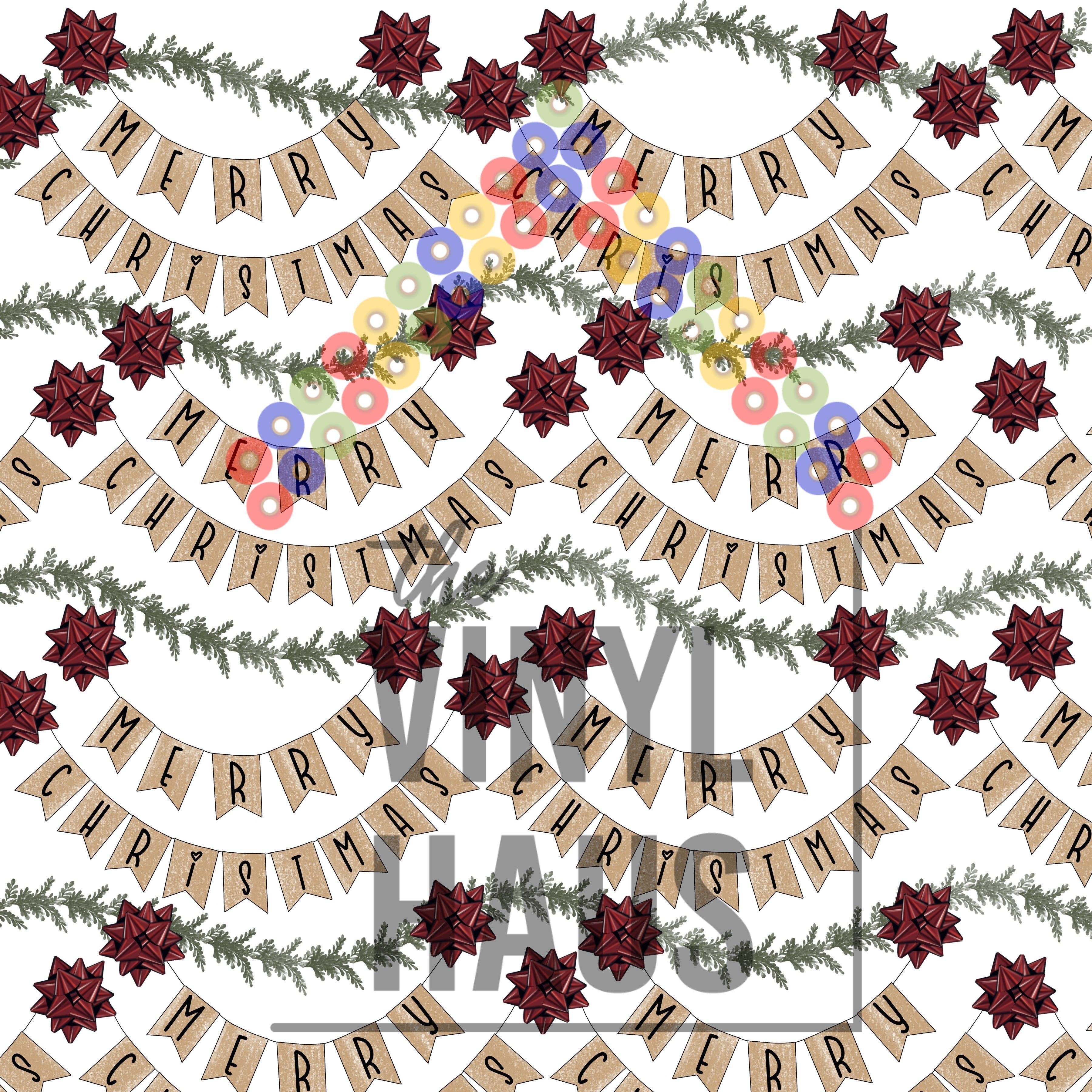 Christmas Decor Pattern Vinyl 12" x 12" - The Vinyl Haus Main image