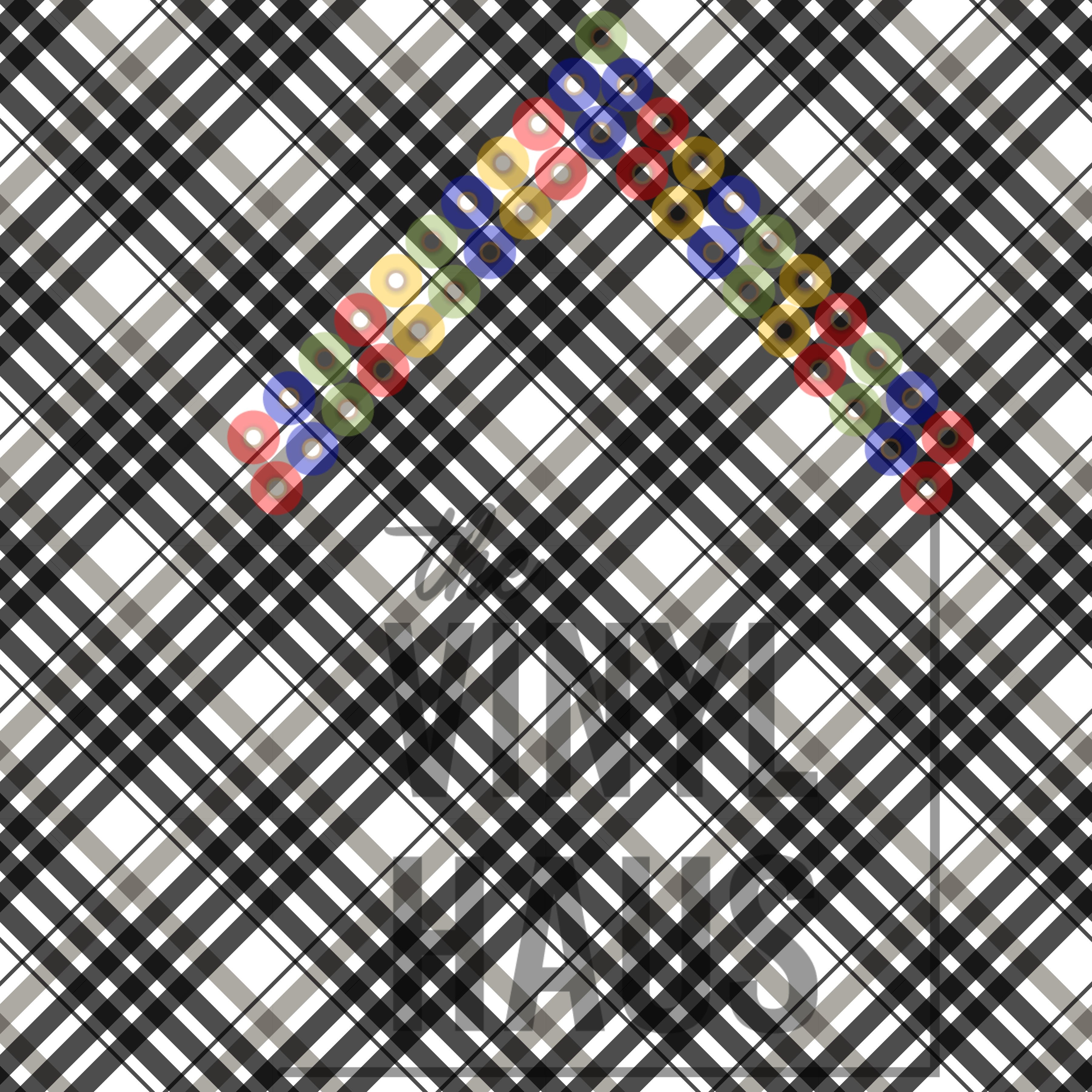 White and Black Plaid Pattern Vinyl 12" x 12" - The Vinyl Haus Main image