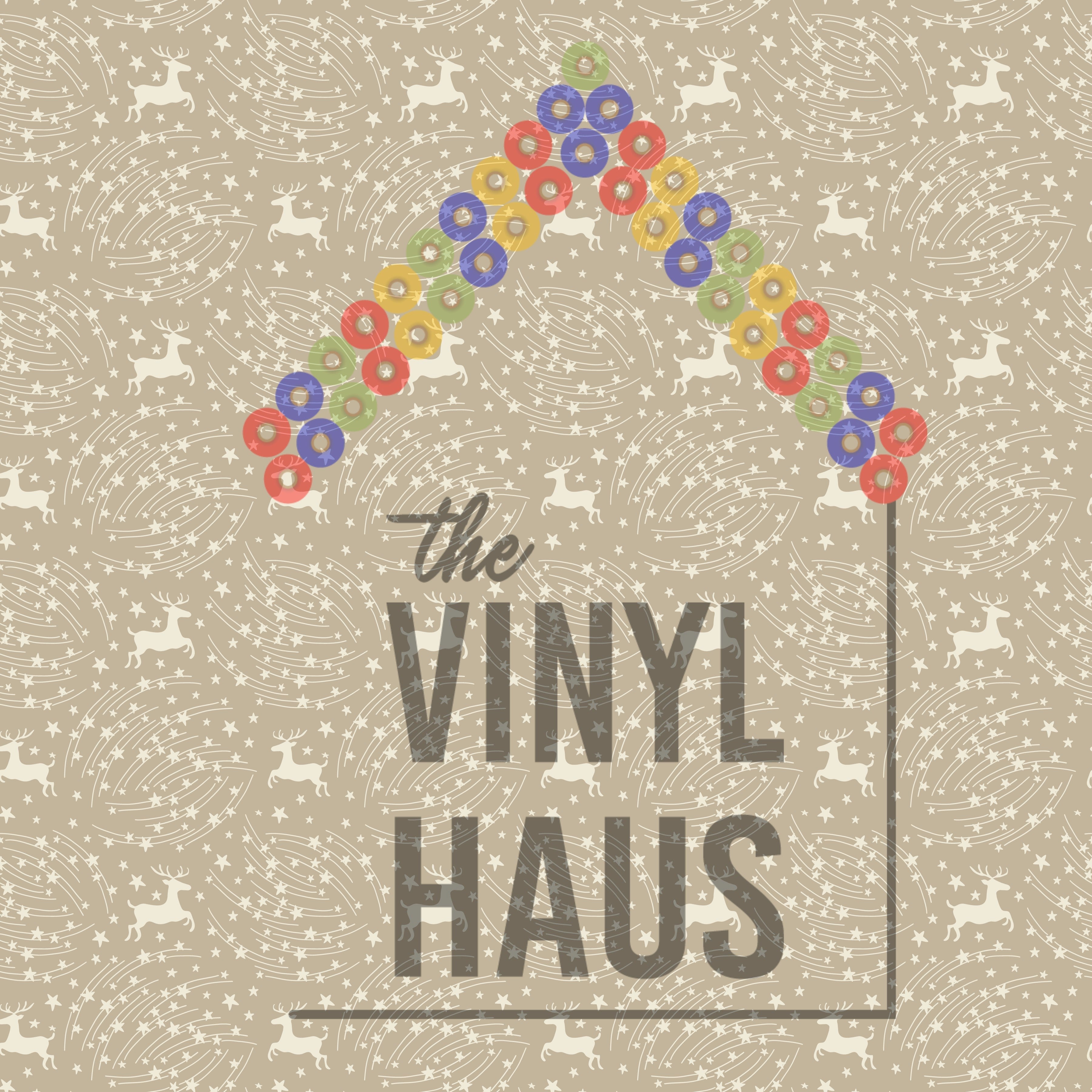 Tan and White Reindeer Pattern Vinyl 12" x 12" - The Vinyl Haus
