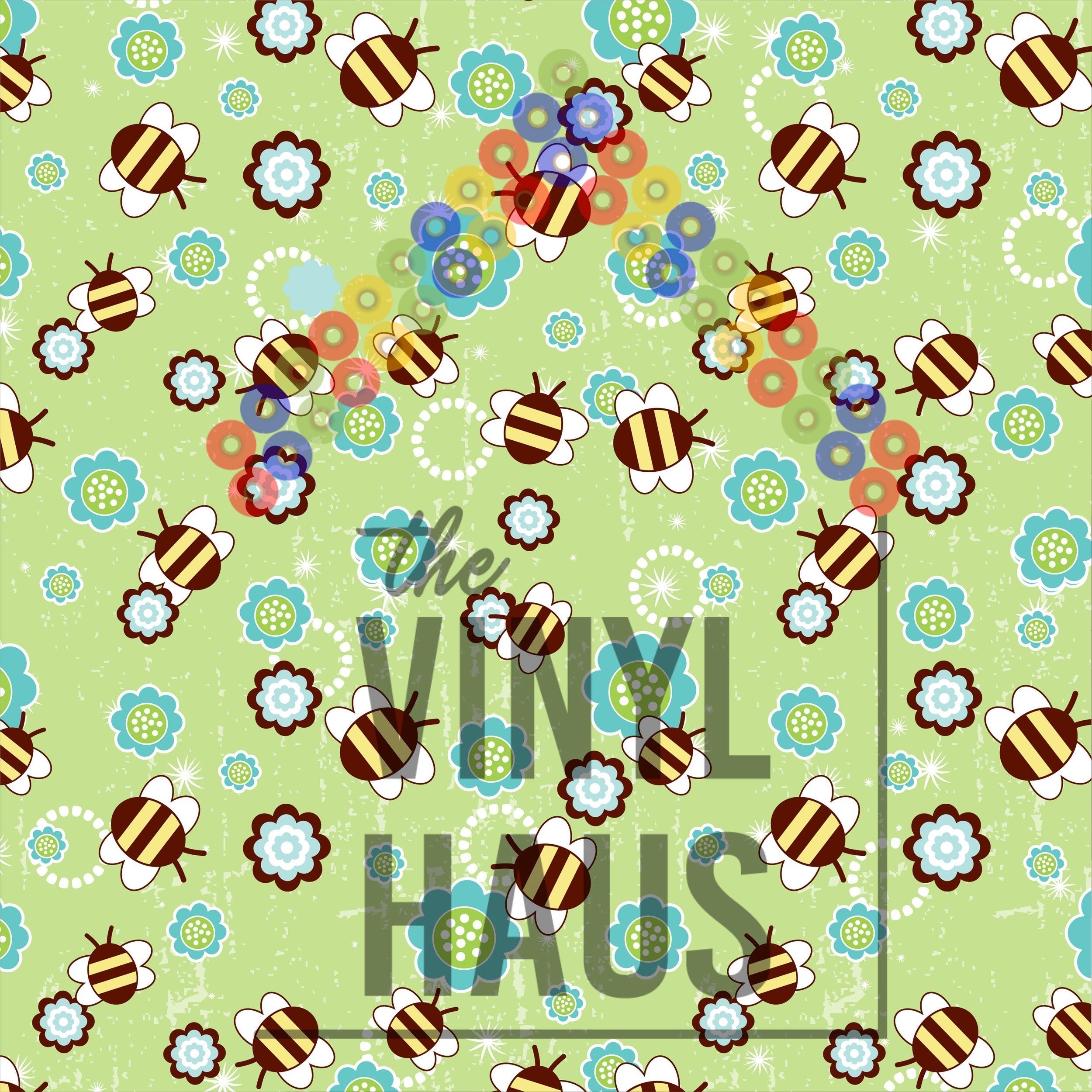 Bees Pattern Vinyl 12" x 12" - The Vinyl Haus Main image