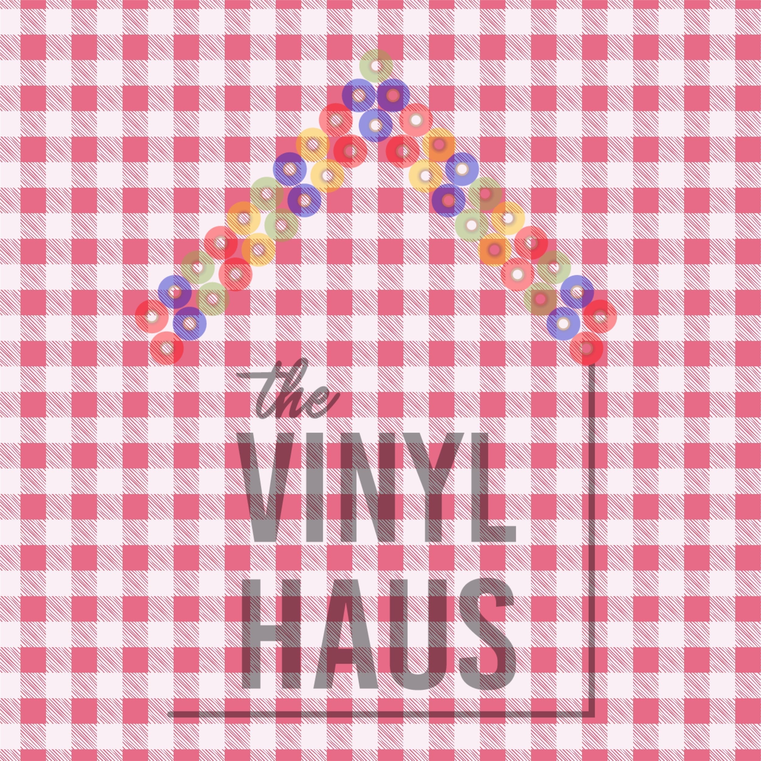 Pink Gingham Pattern Vinyl 12" x 12" - The Vinyl Haus Main image