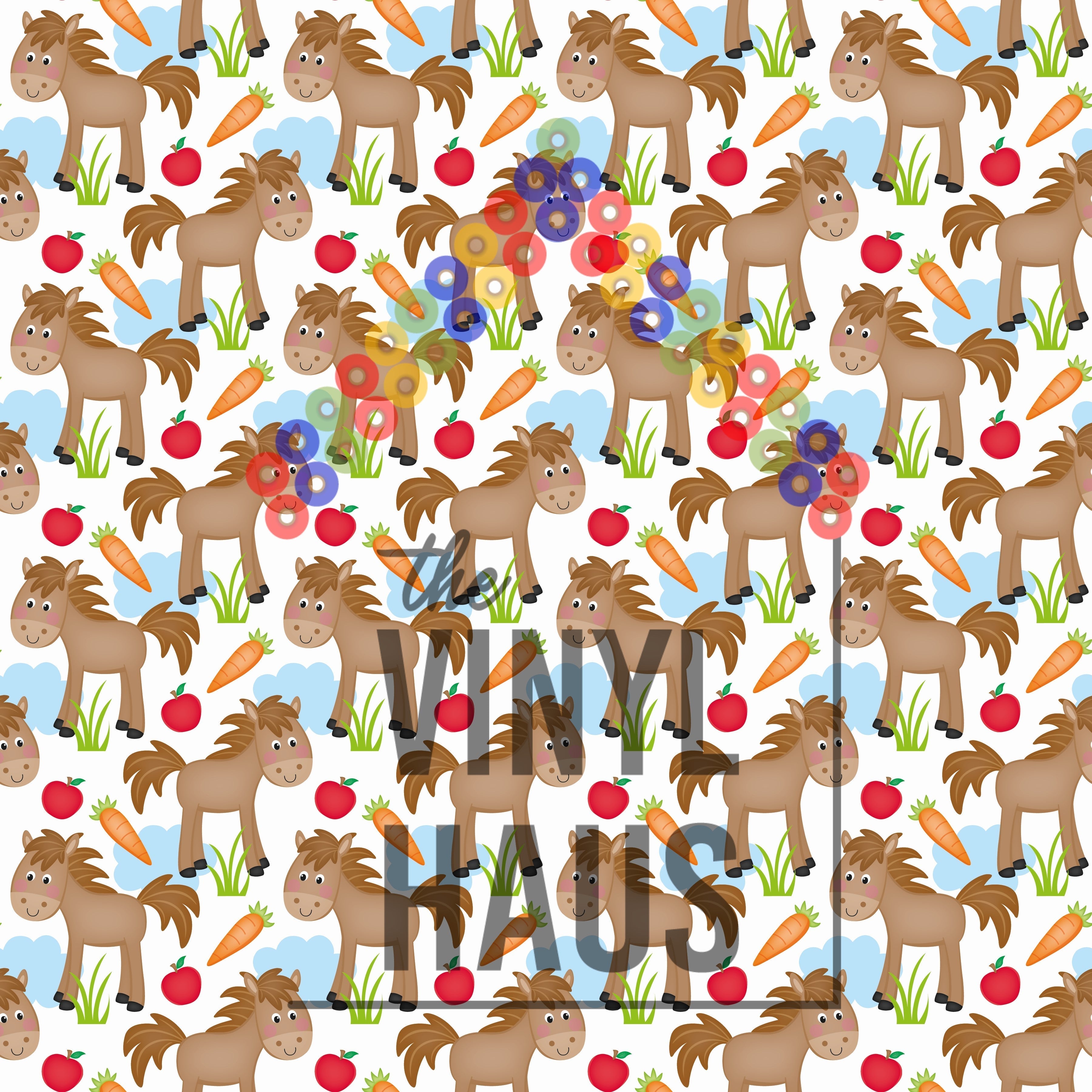 Farm Horse Pattern Vinyl 12" x 12" - The Vinyl Haus