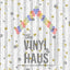 New Year Glitter String Lights White Background Pattern Vinyl 12" x 12" - The Vinyl Haus