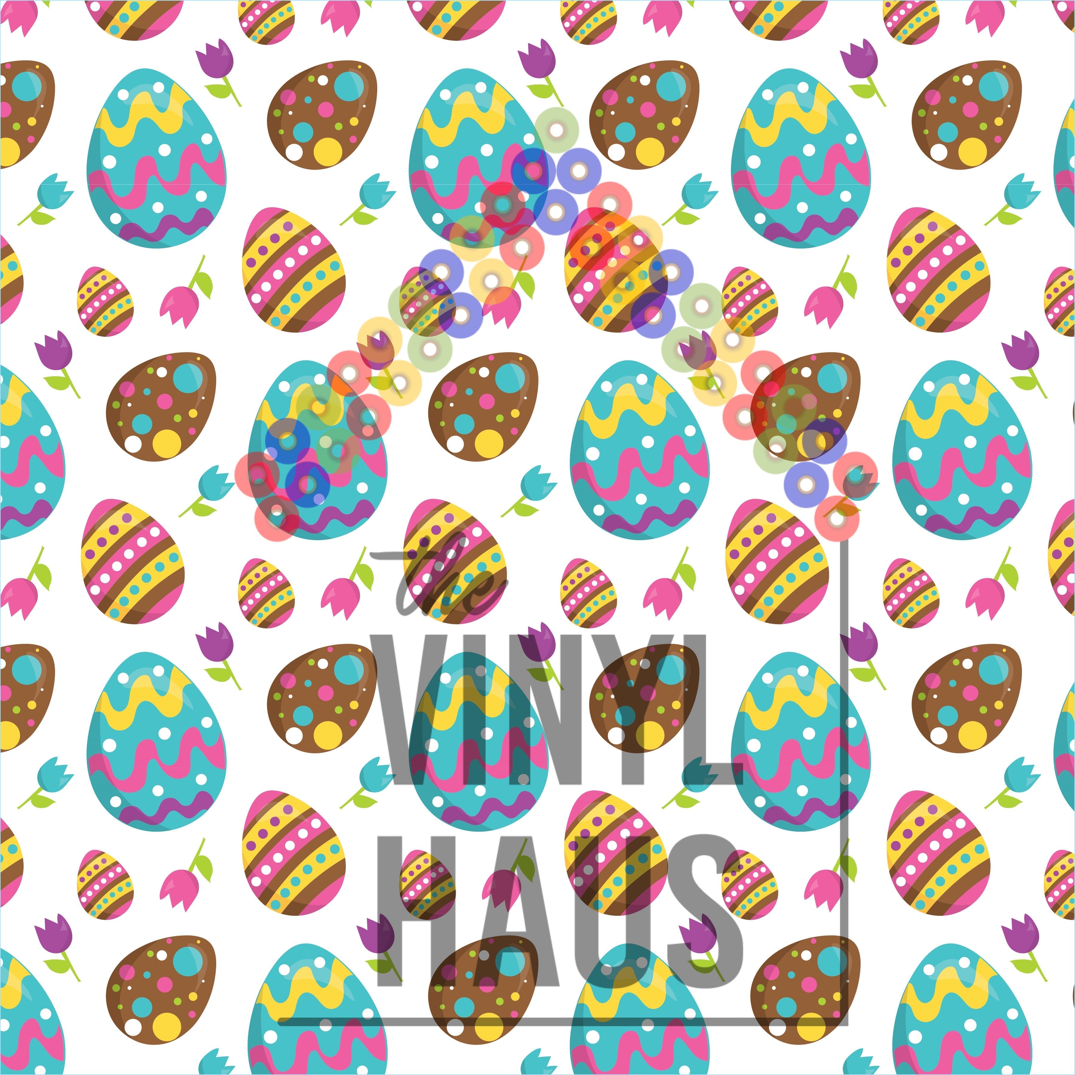 Chocolate Eggs Pattern Vinyl 12" x 12" - The Vinyl Haus Main image