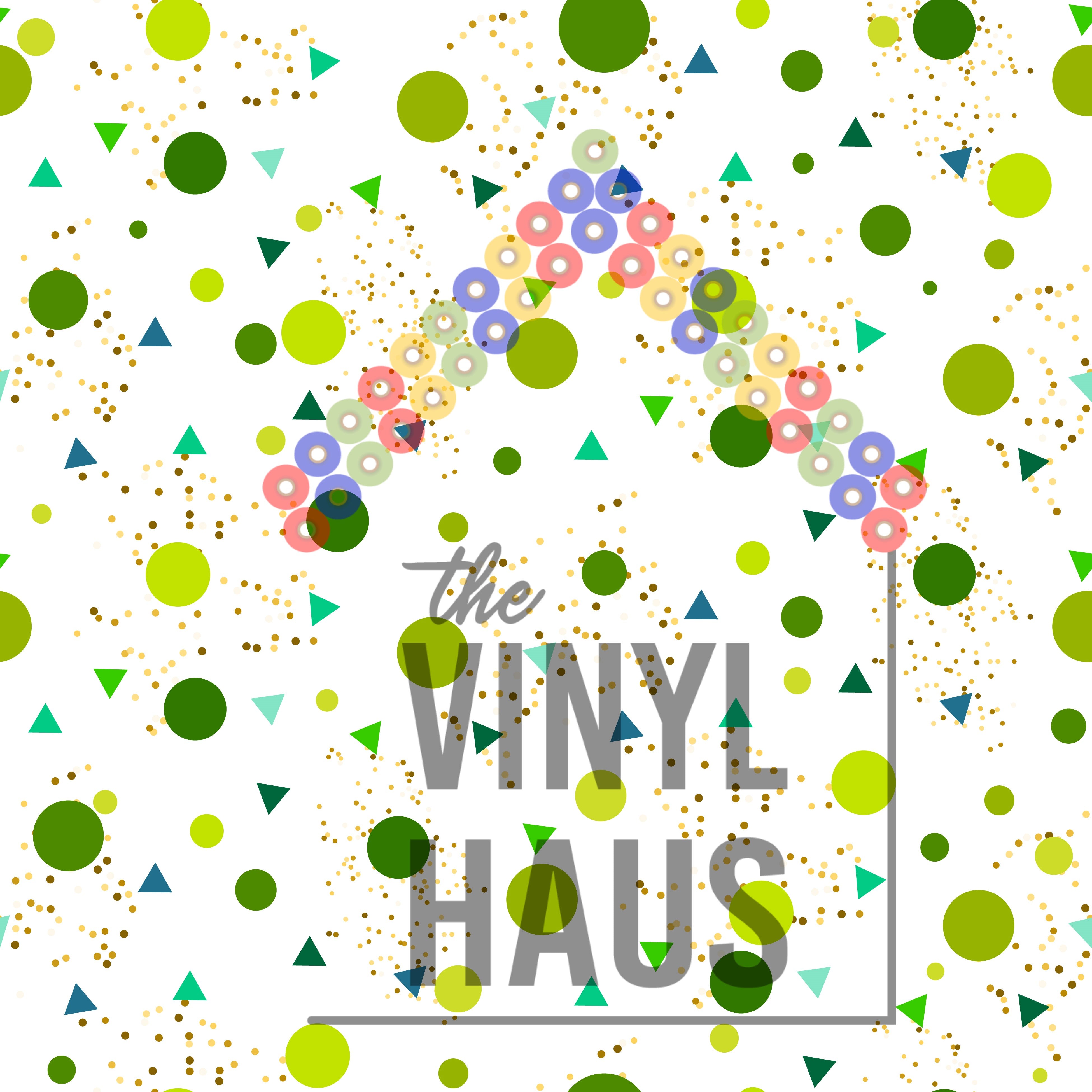 Green Confetti Pattern Vinyl 12" x 12 - The Vinyl Haus Main image