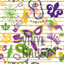 Everything Mardi Gras Pattern Vinyl 12" x 12" - The Vinyl Haus