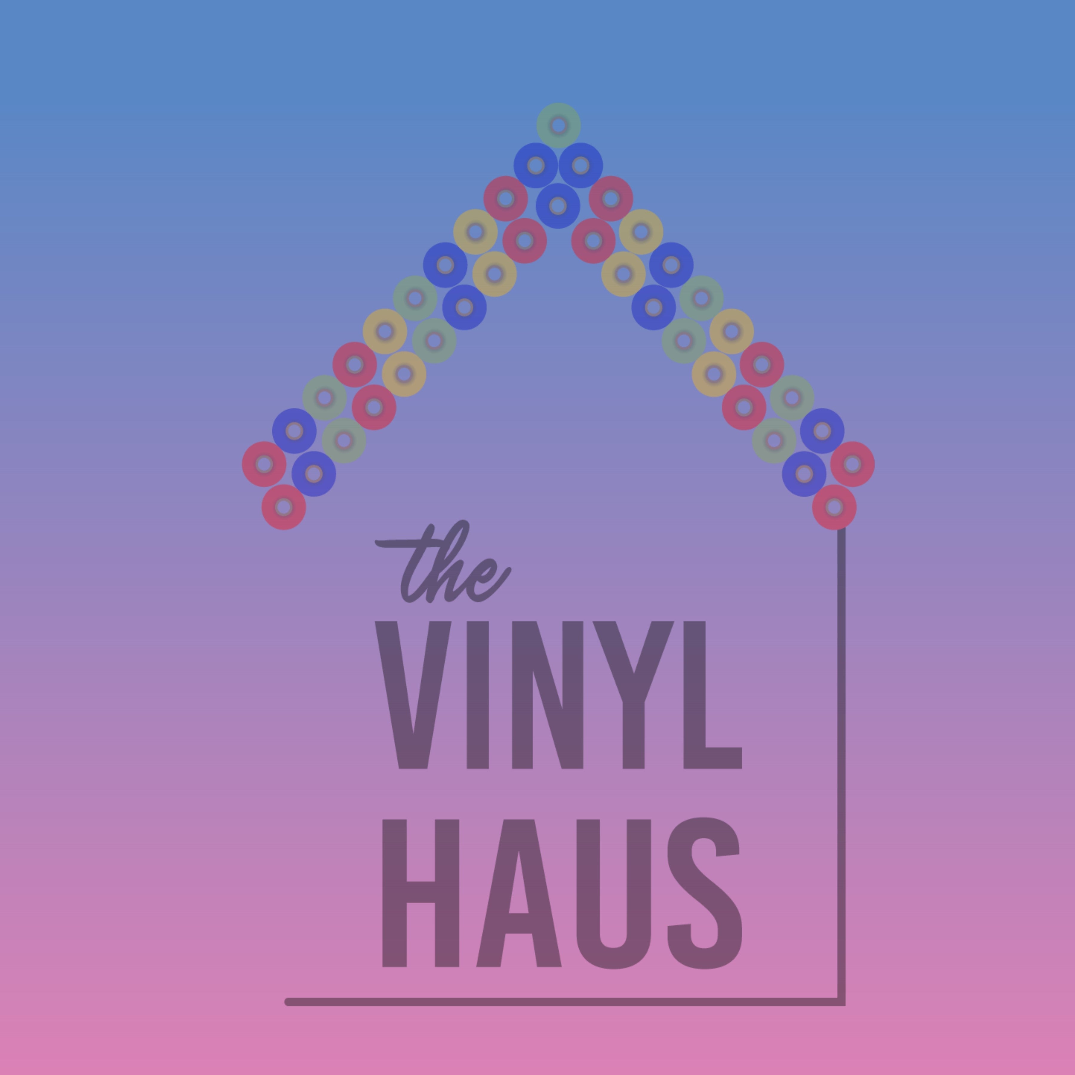 Blue/Pink Ombre  Pattern Vinyl 12" x 12" - The Vinyl Haus Main image