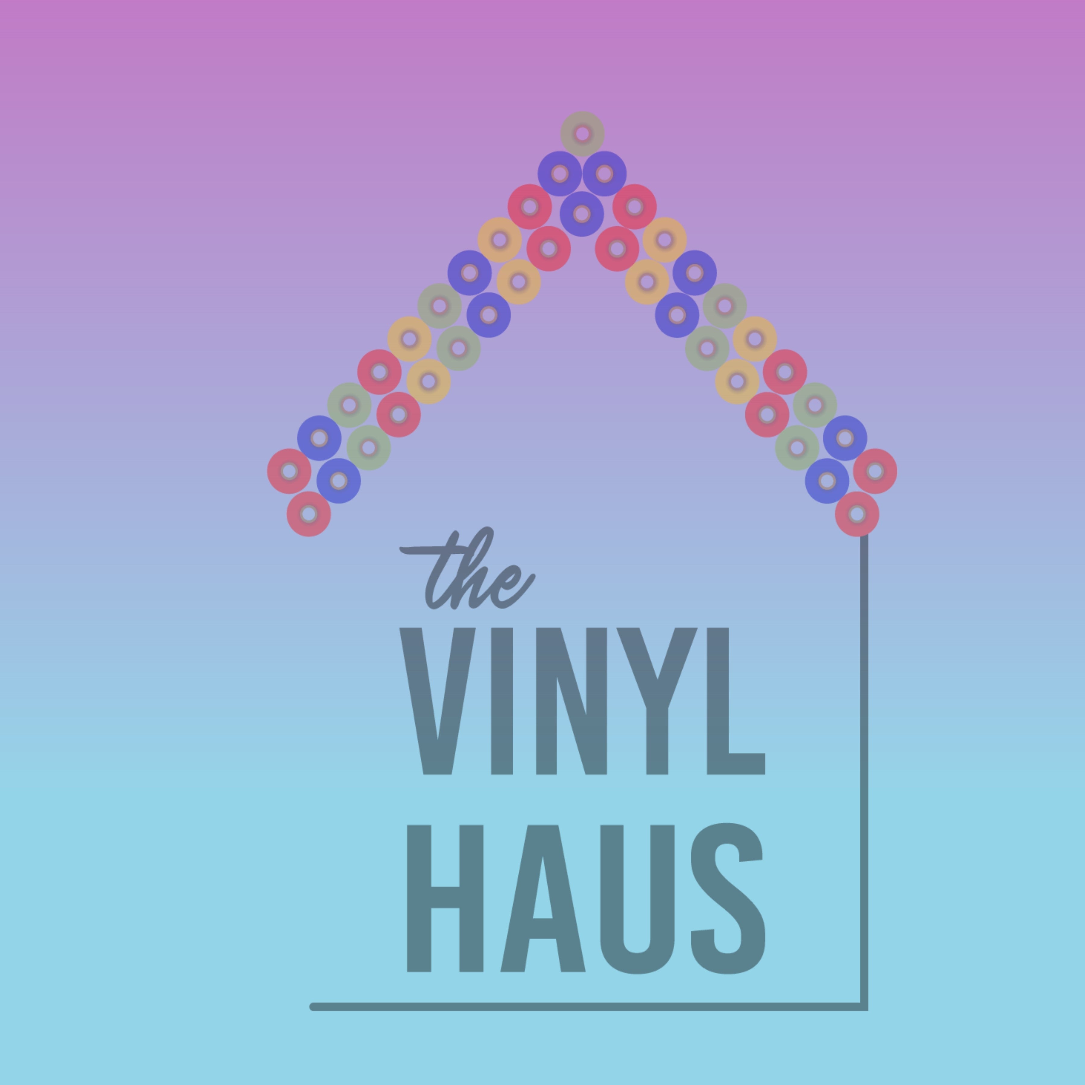 Blue/Pink Ombre  Pattern Vinyl 12" x 12" - The Vinyl Haus Main image