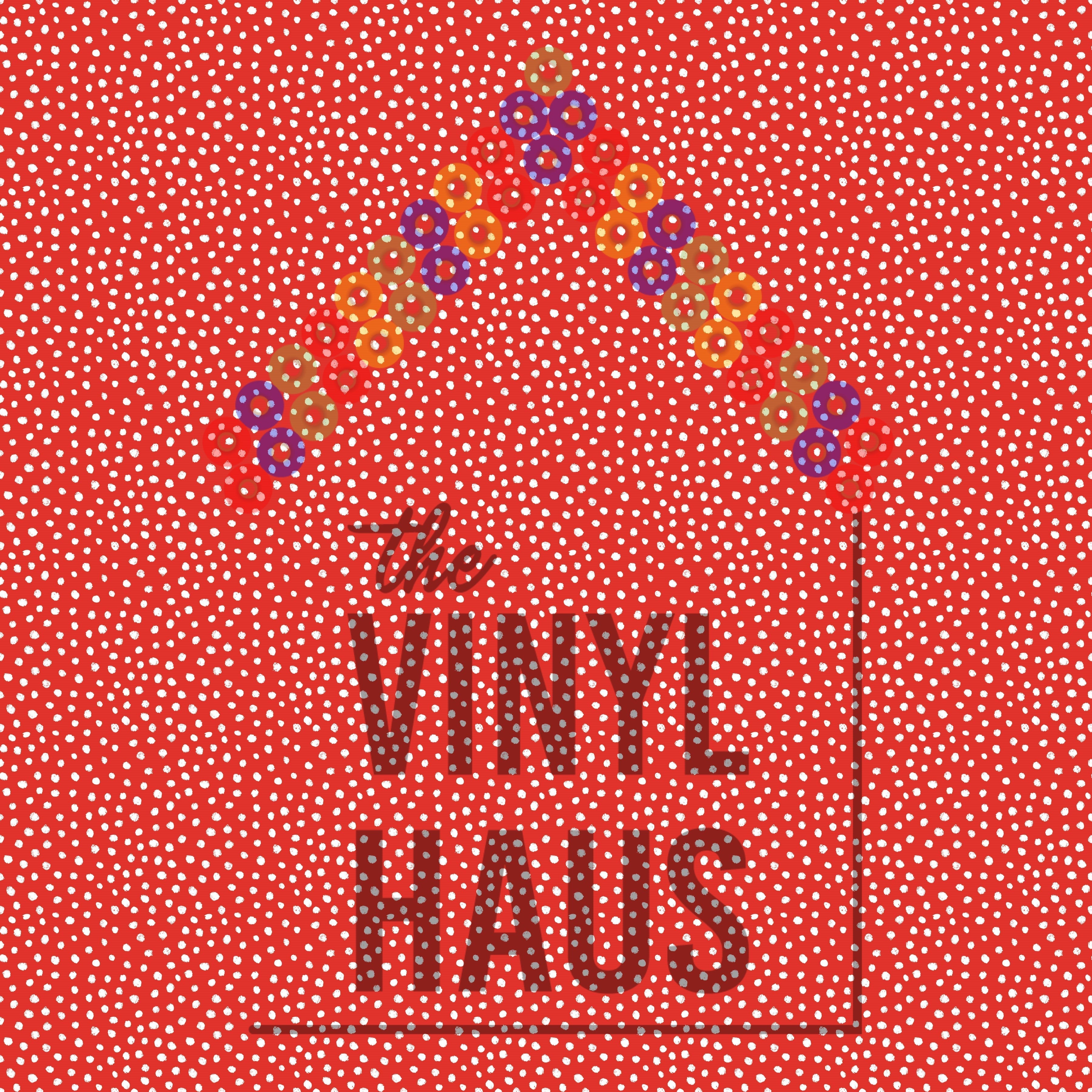 Red and White Polka Dot Pattern Vinyl 12" x 12" - The Vinyl Haus Main image