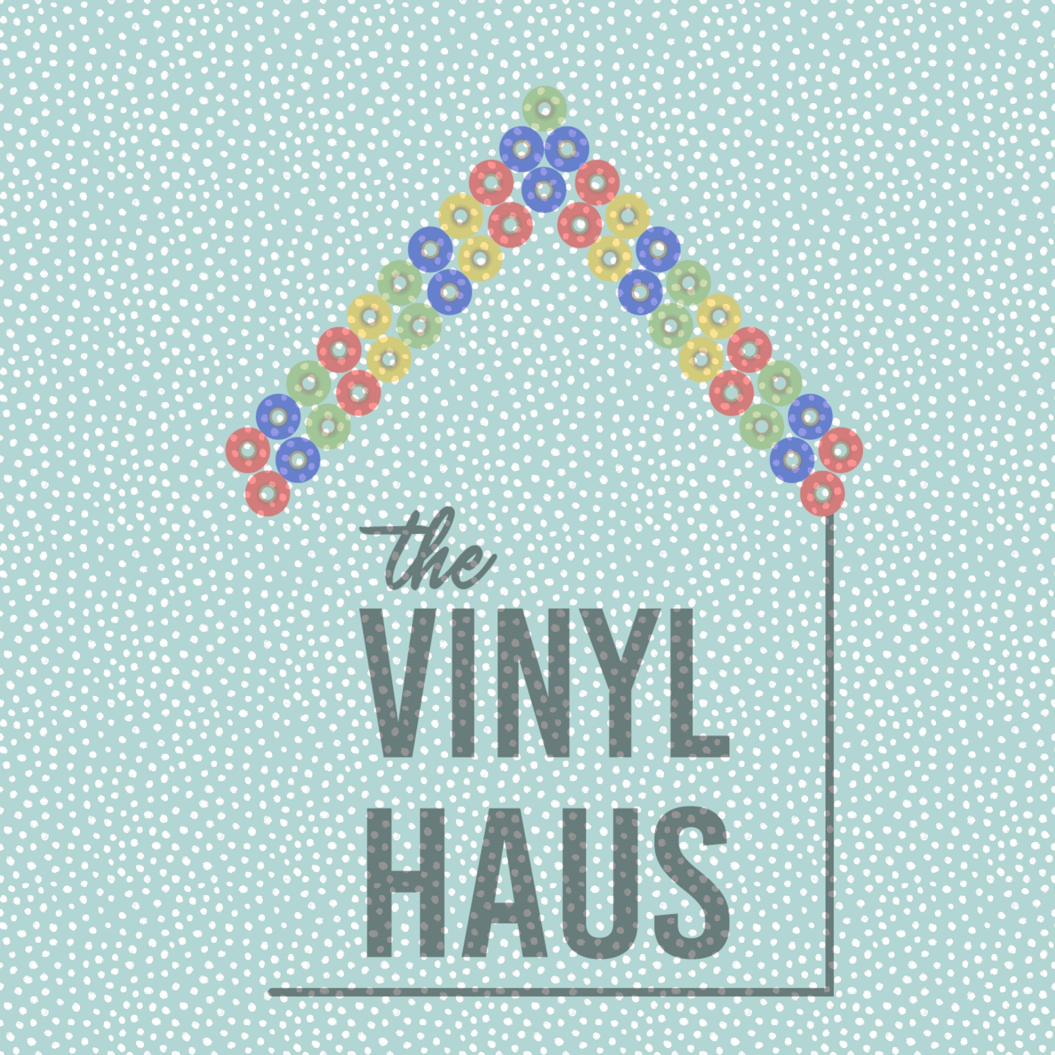 Light Blue and White Polka Dot Pattern Vinyl 12" x 12" - The Vinyl Haus Main image