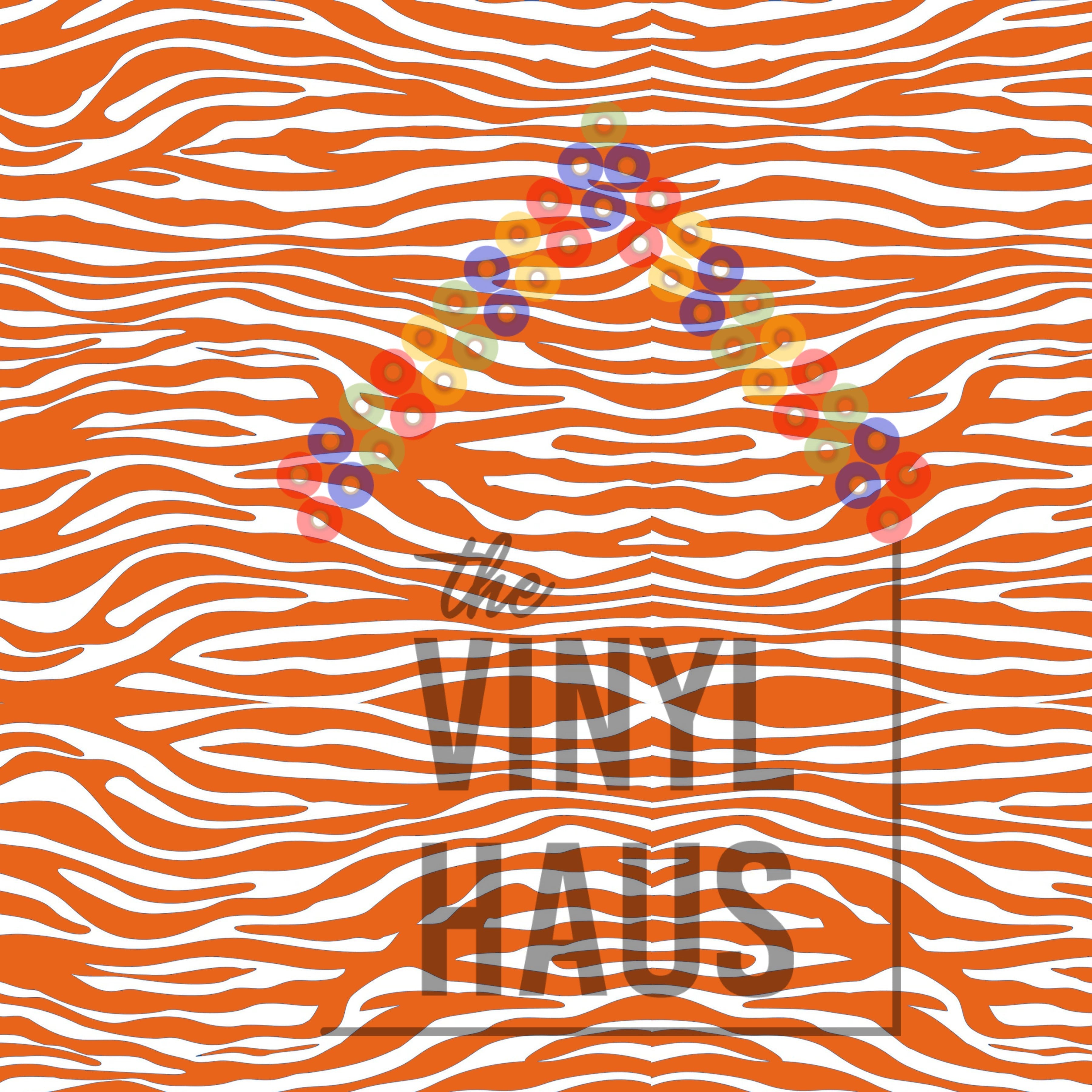 Orange Tiger Pattern Vinyl 12" x 12" - The Vinyl Haus Main image