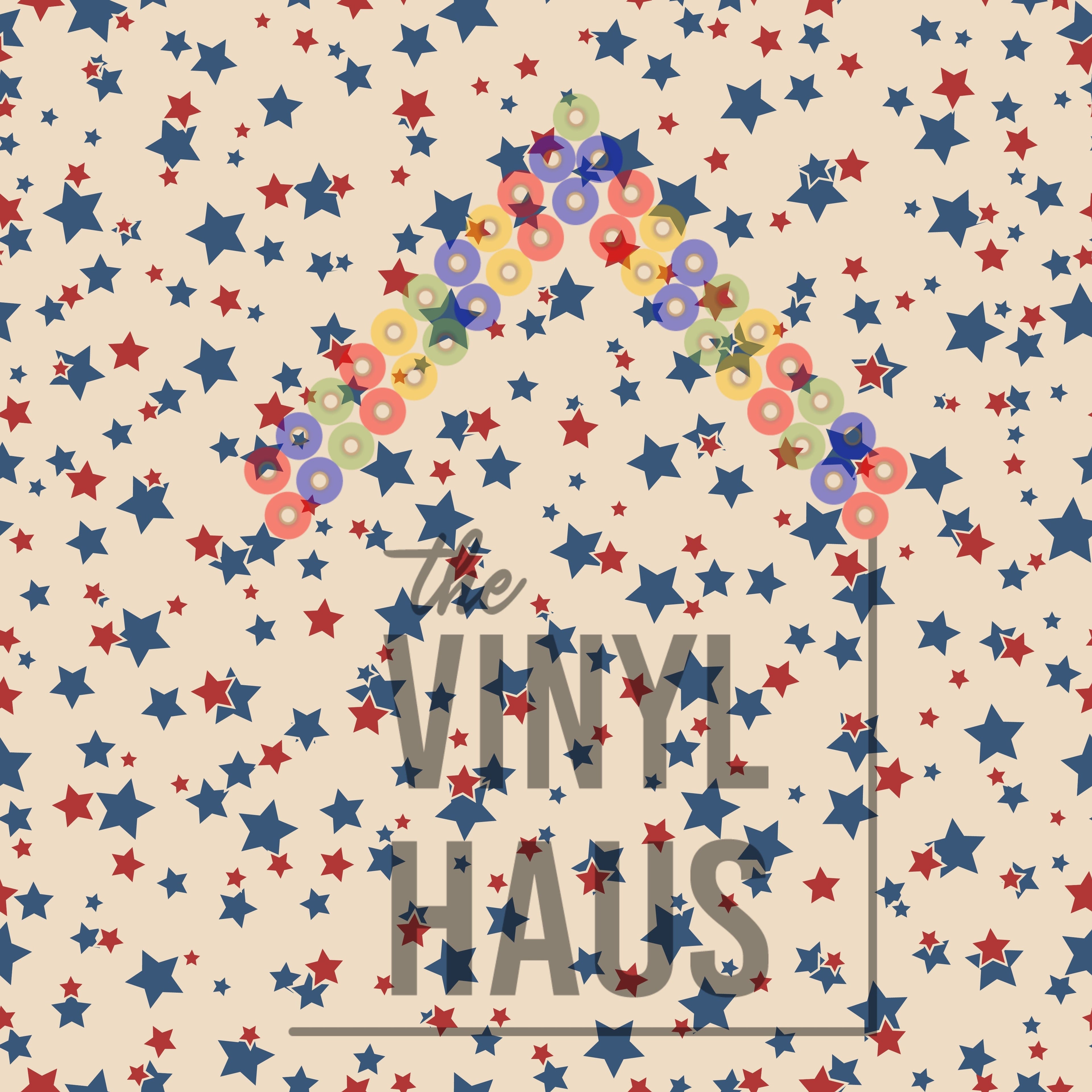 Freedom Stars Pattern Vinyl 12" x 12" - The Vinyl Haus