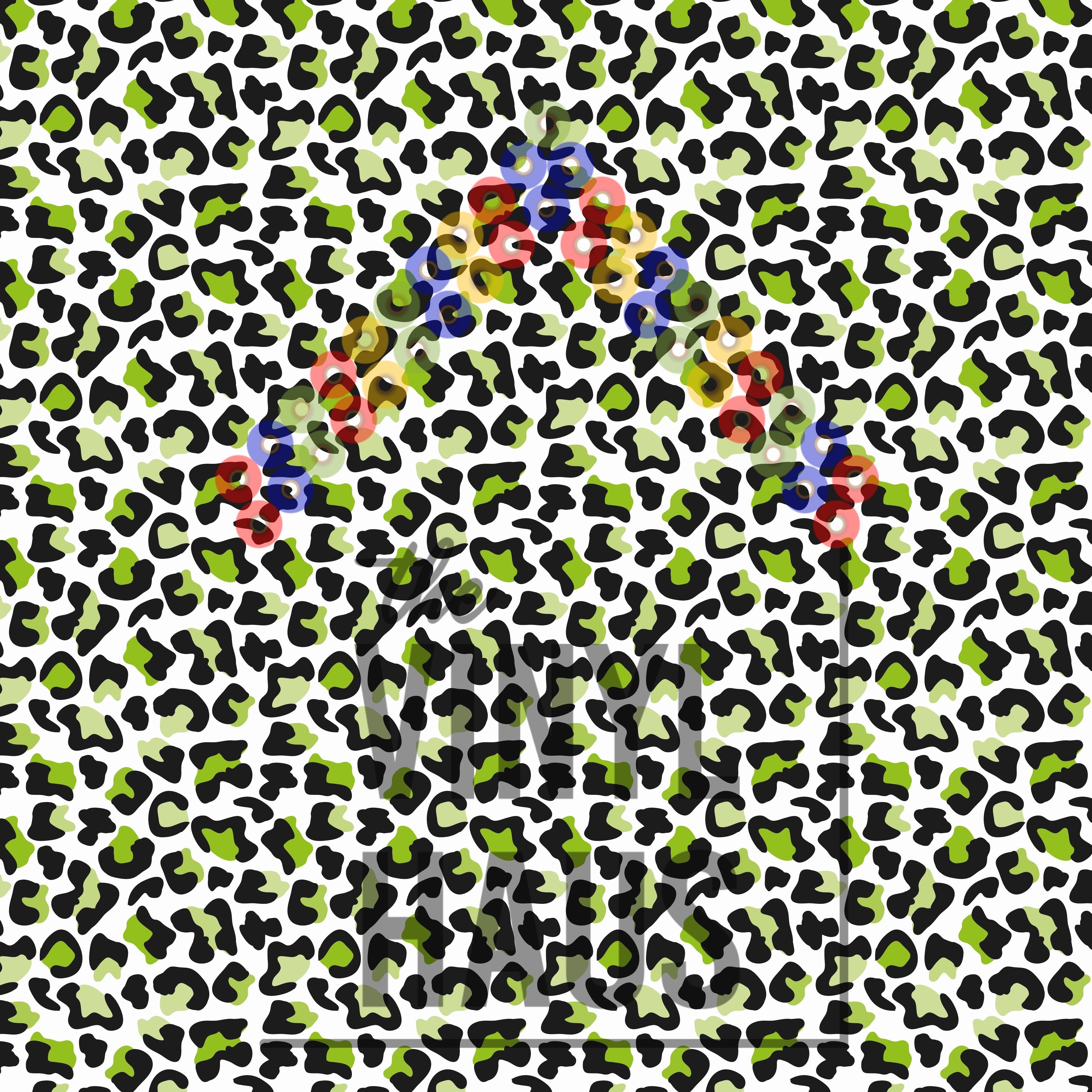 Green Cheetah Pattern Vinyl 12" x 12" - The Vinyl Haus Main image