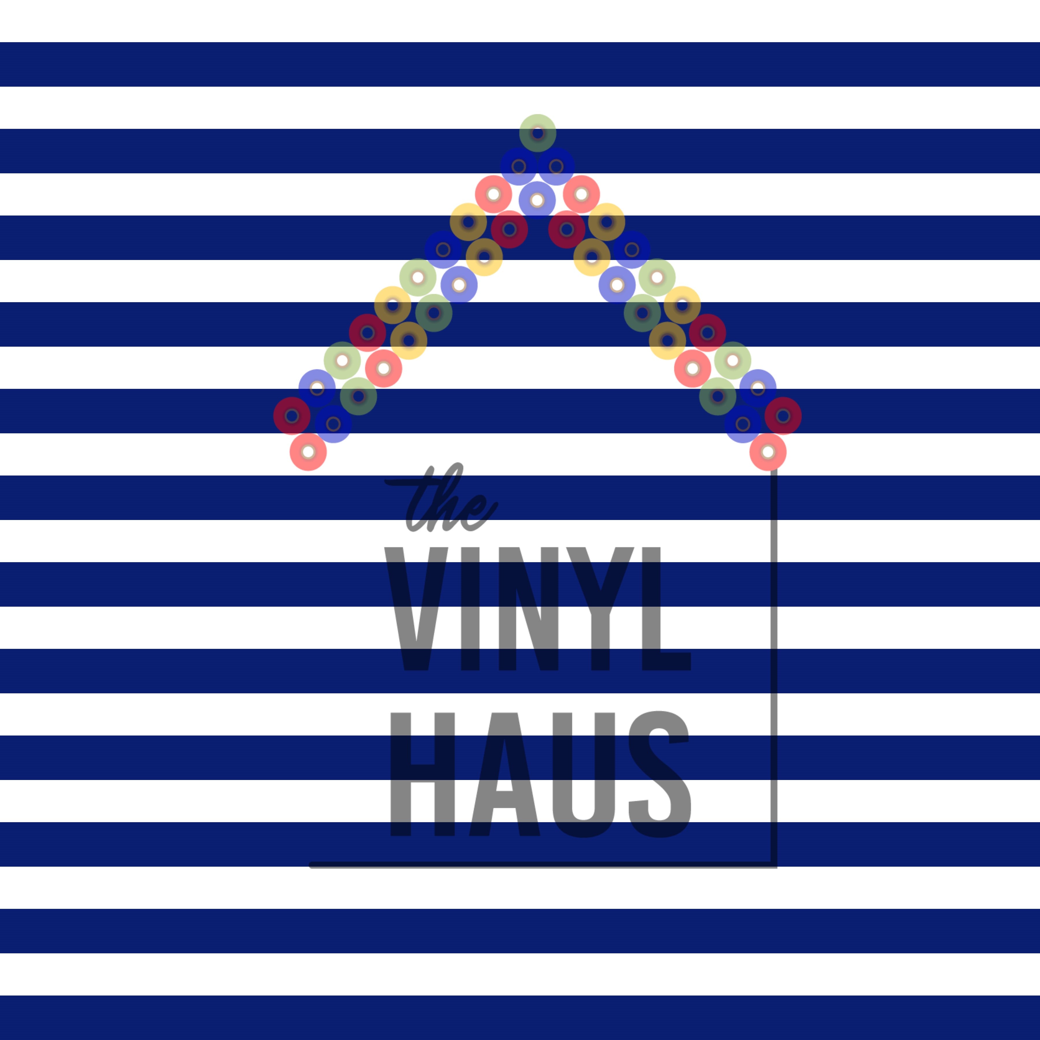 Navy and White Stripe Pattern Vinyl 12" x 12" - The Vinyl Haus Main image