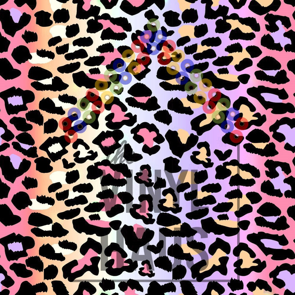 Rainbow Cheetah Pattern Vinyl 12" x 12" - The Vinyl Haus