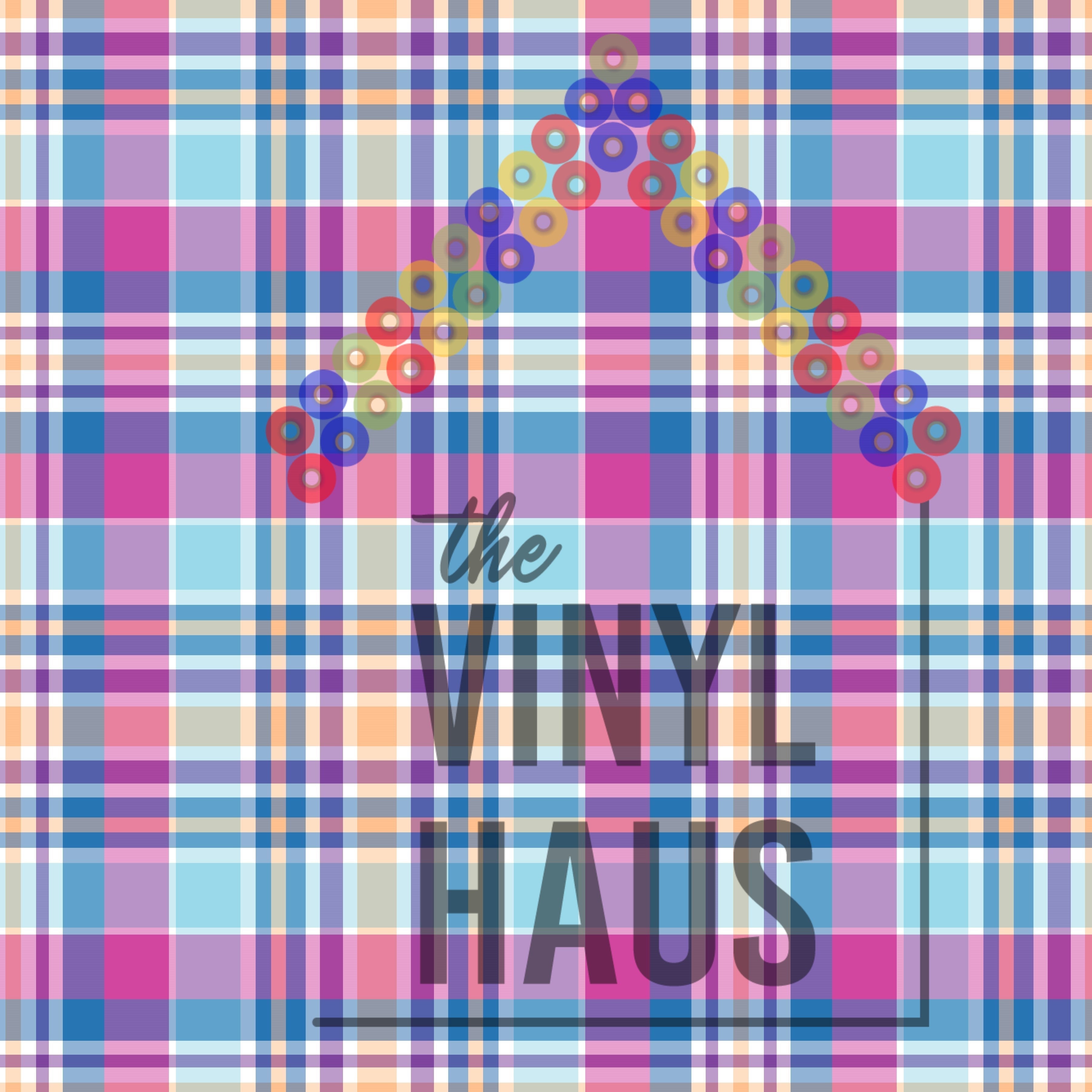 Spring Plaid Pattern Vinyl 12" x 12" - The Vinyl Haus Main image