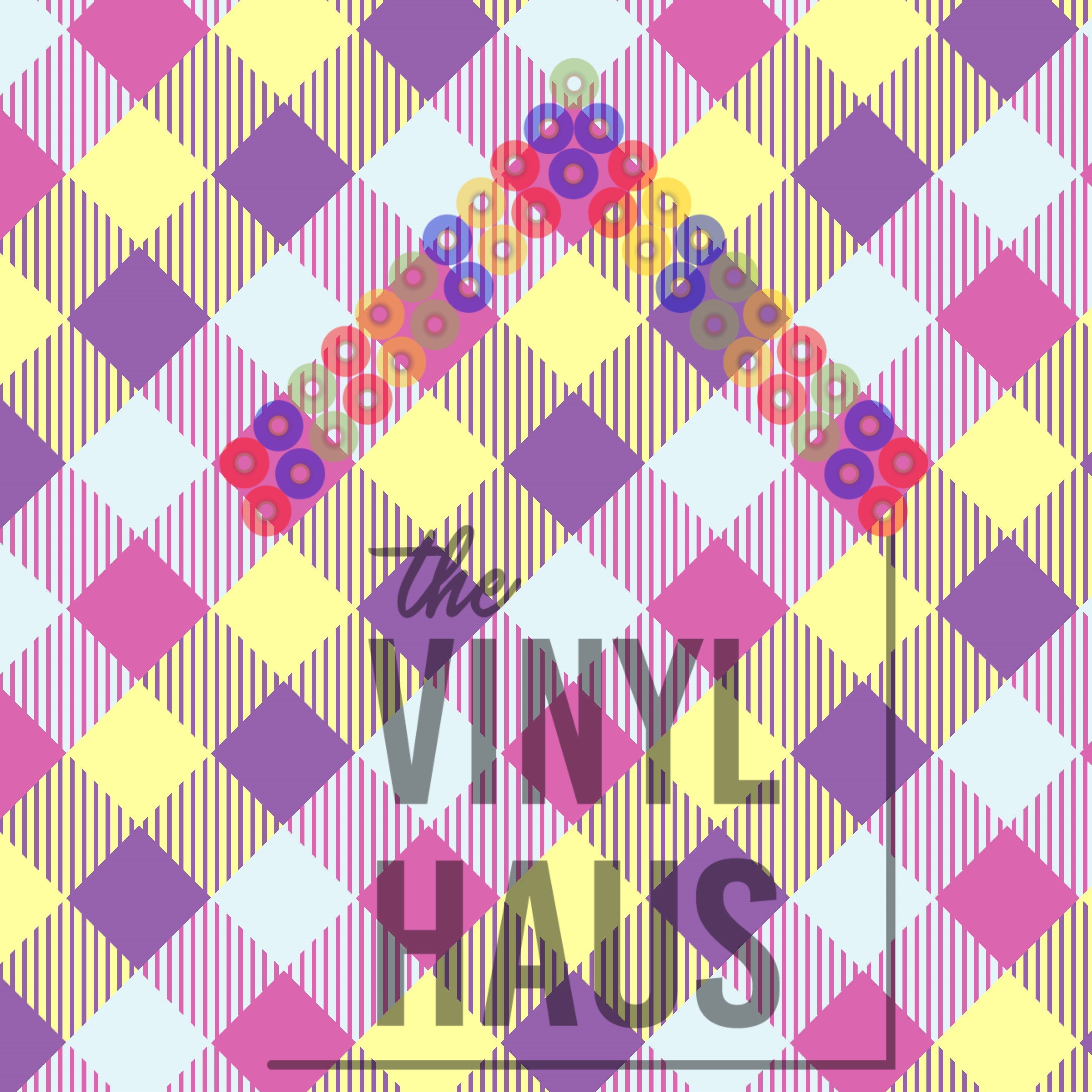 Spring Plaid Pattern Vinyl 12" x 12" - The Vinyl Haus Main image