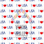 I Love USA White Background Pattern Vinyl 12" x 12" - The Vinyl Haus