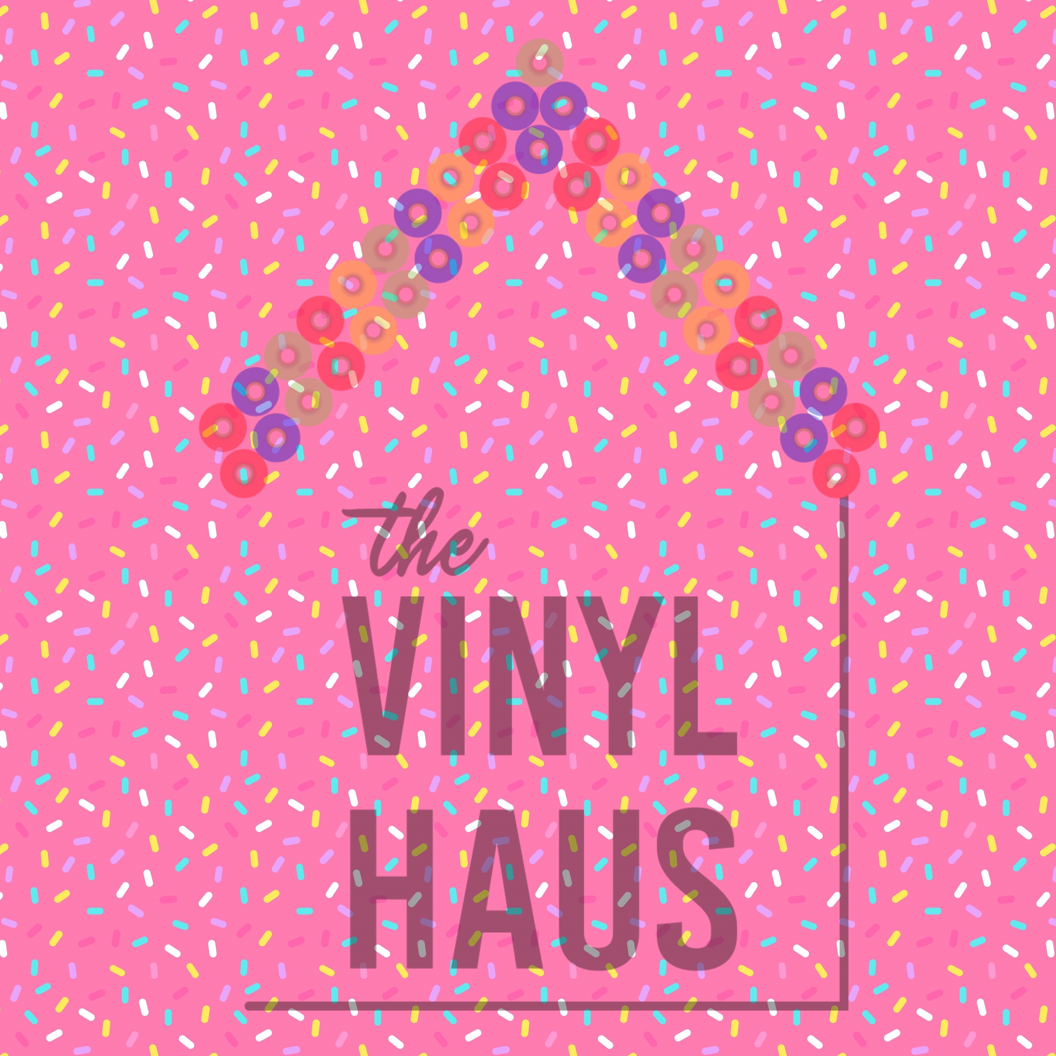 Donut Sprinkle Dark Pink Background Pattern Vinyl 12" x 12" - The Vinyl Haus Main image