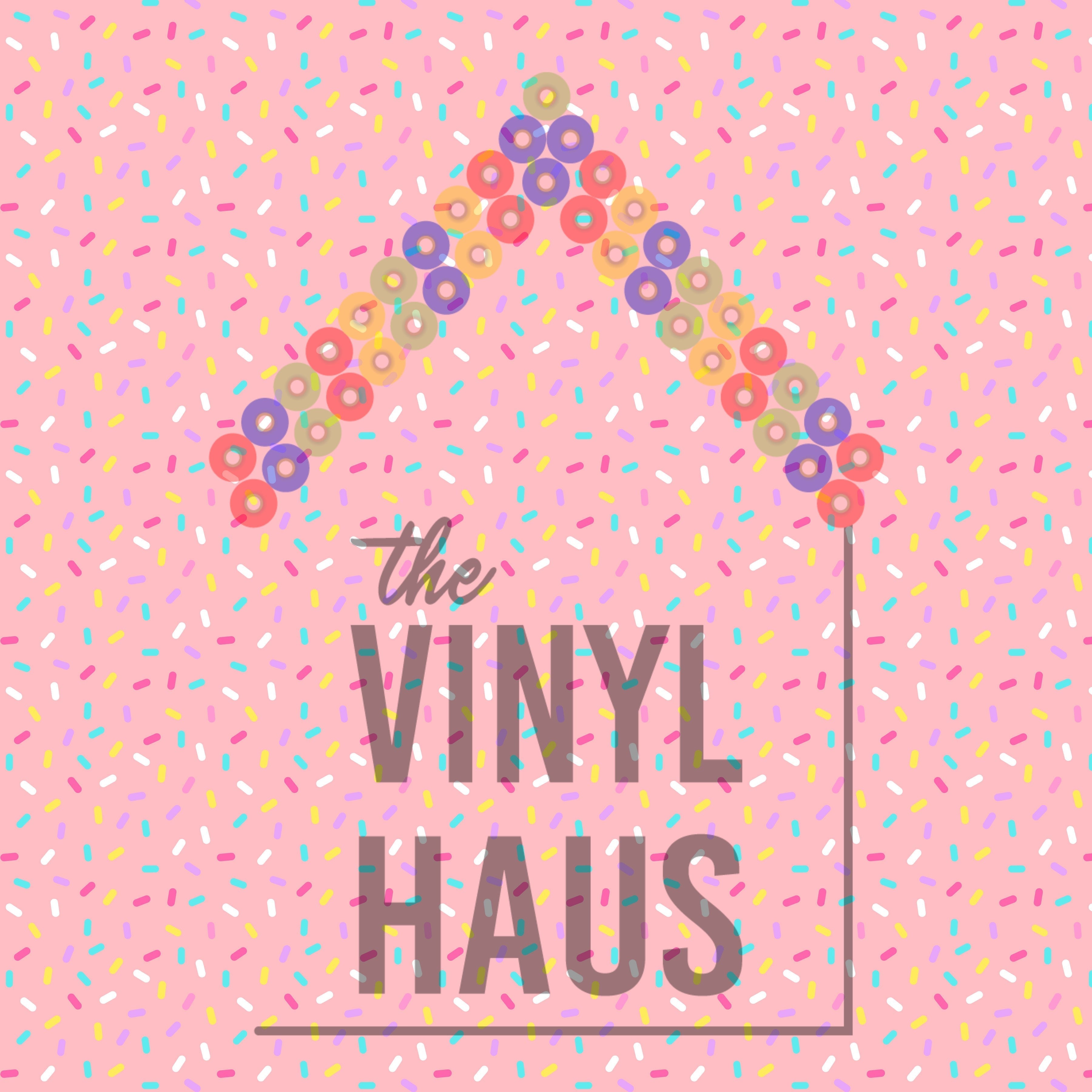 Donut Sprinkle Middle Pink Background Pattern Vinyl 12" x 12" - The Vinyl Haus Main image