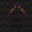 Donut Sprinkle Black Background Pattern Vinyl 12" x 12" - The Vinyl Haus