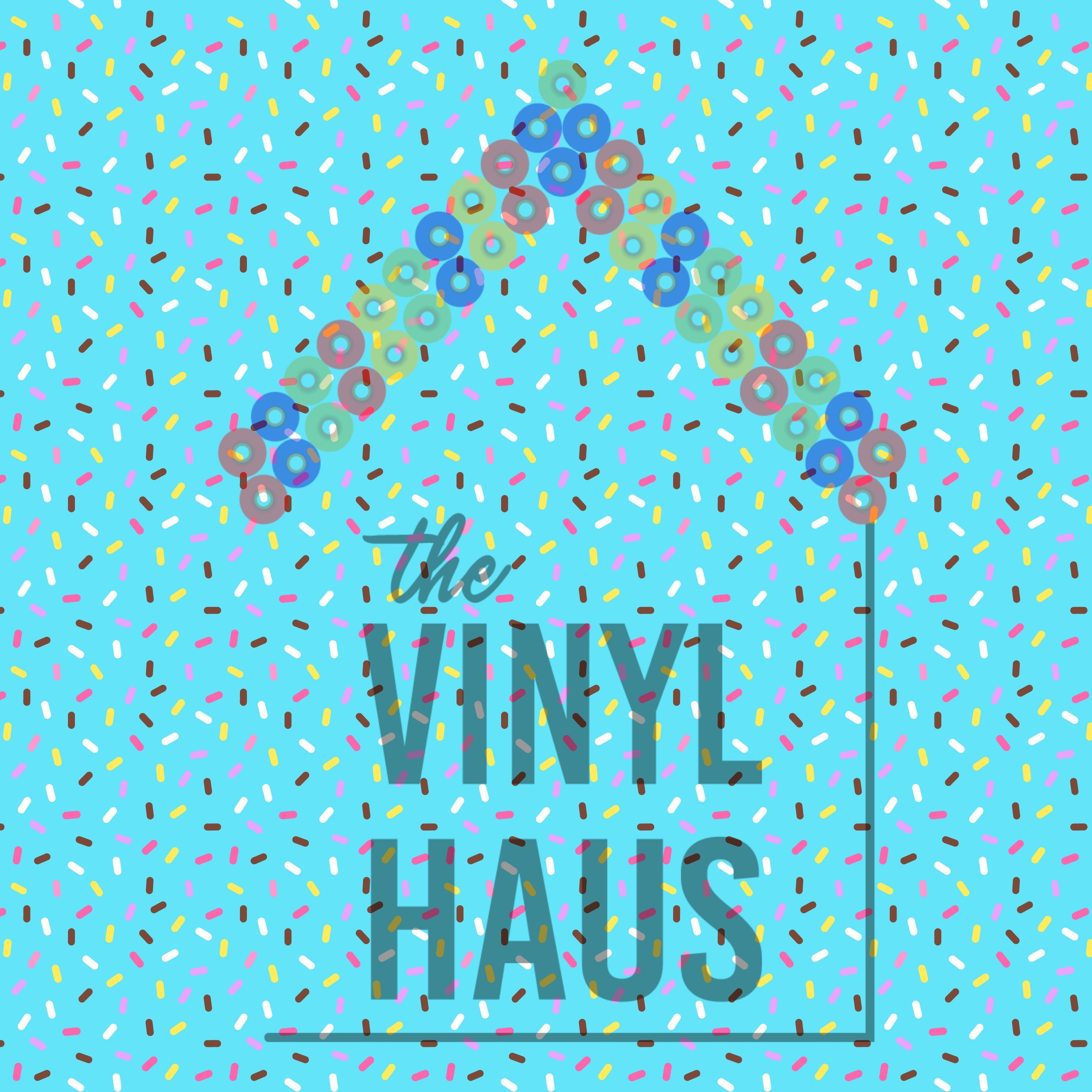 Donut Sprinkle Dark Blue Background Pattern Vinyl 12" x 12" - The Vinyl Haus Main image