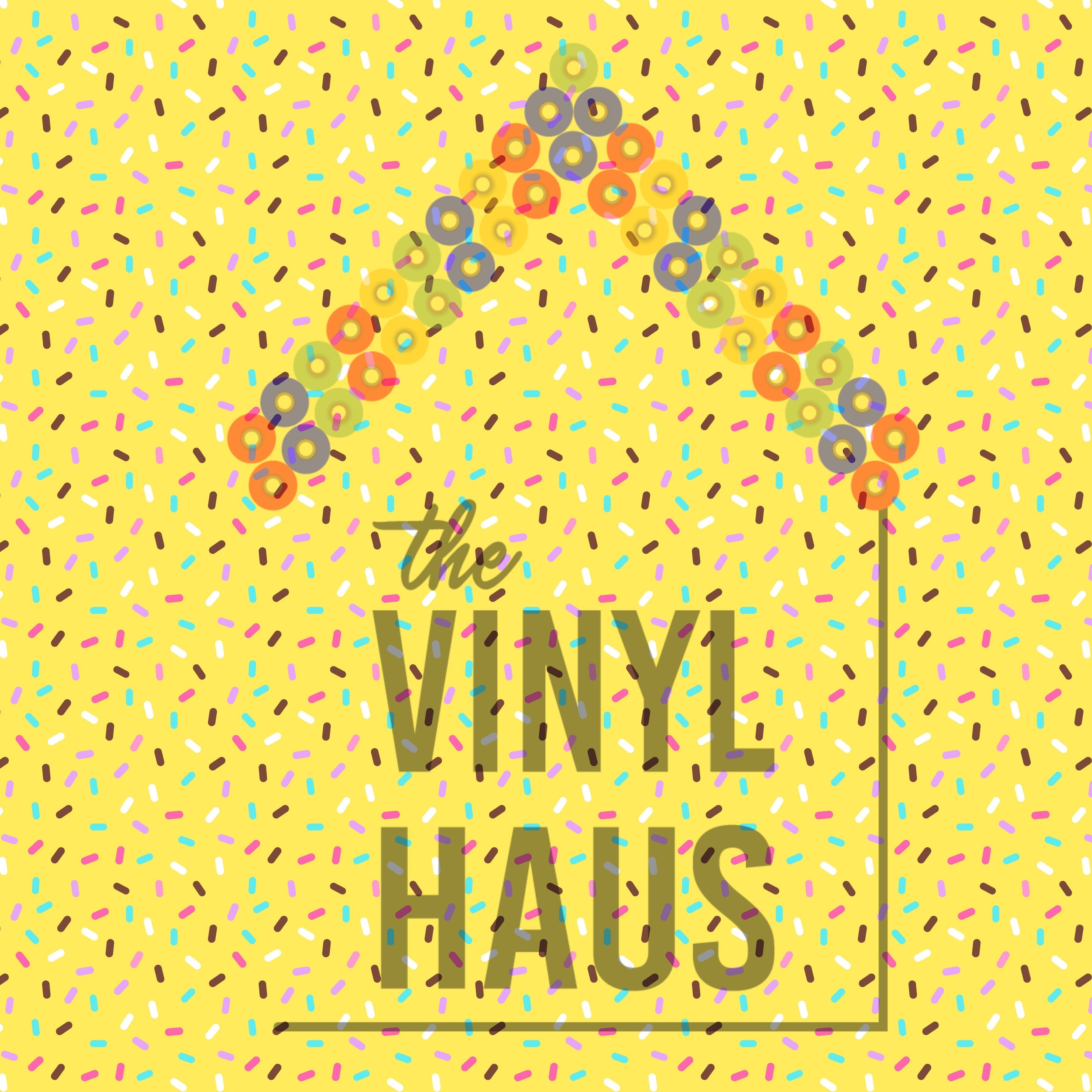 Donut Sprinkle Dark Yellow Background Pattern Vinyl 12" x 12" - The Vinyl Haus Main image